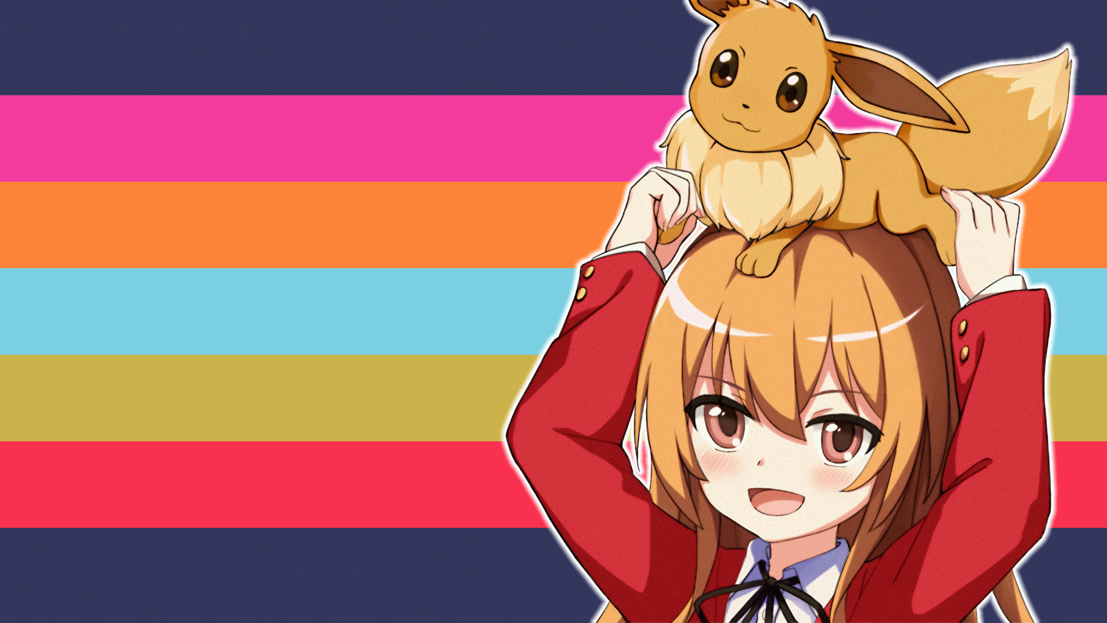 Anime Anime Girls School Uniform Long Hair Bangs Blunt Bangs Blonde Pokemon Video Games Colorful Red 3840x2160