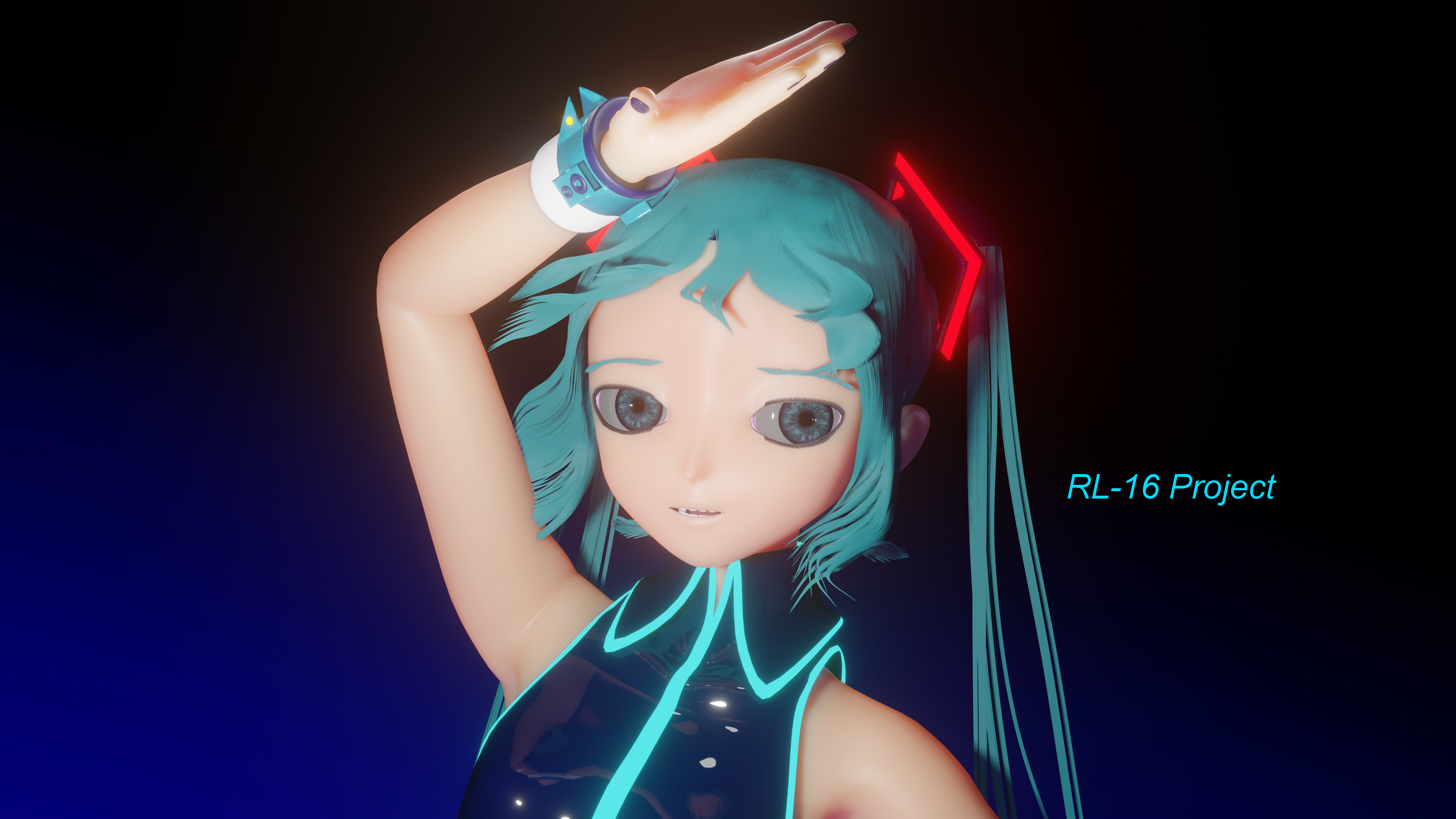 Hatsune Miku Blender 3d Blue Eyes 5120x2880
