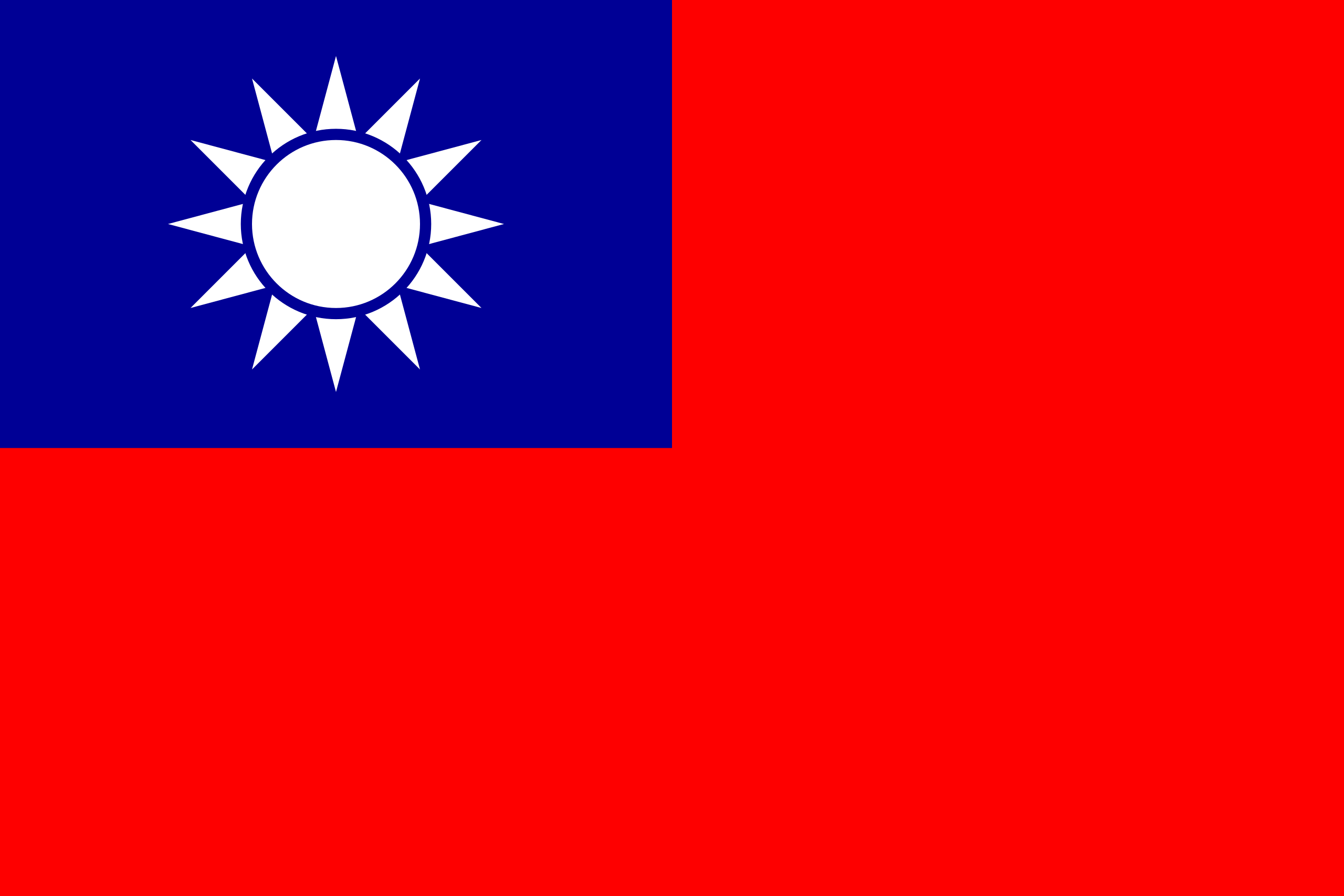 Flag Taiwan China 2560x1707