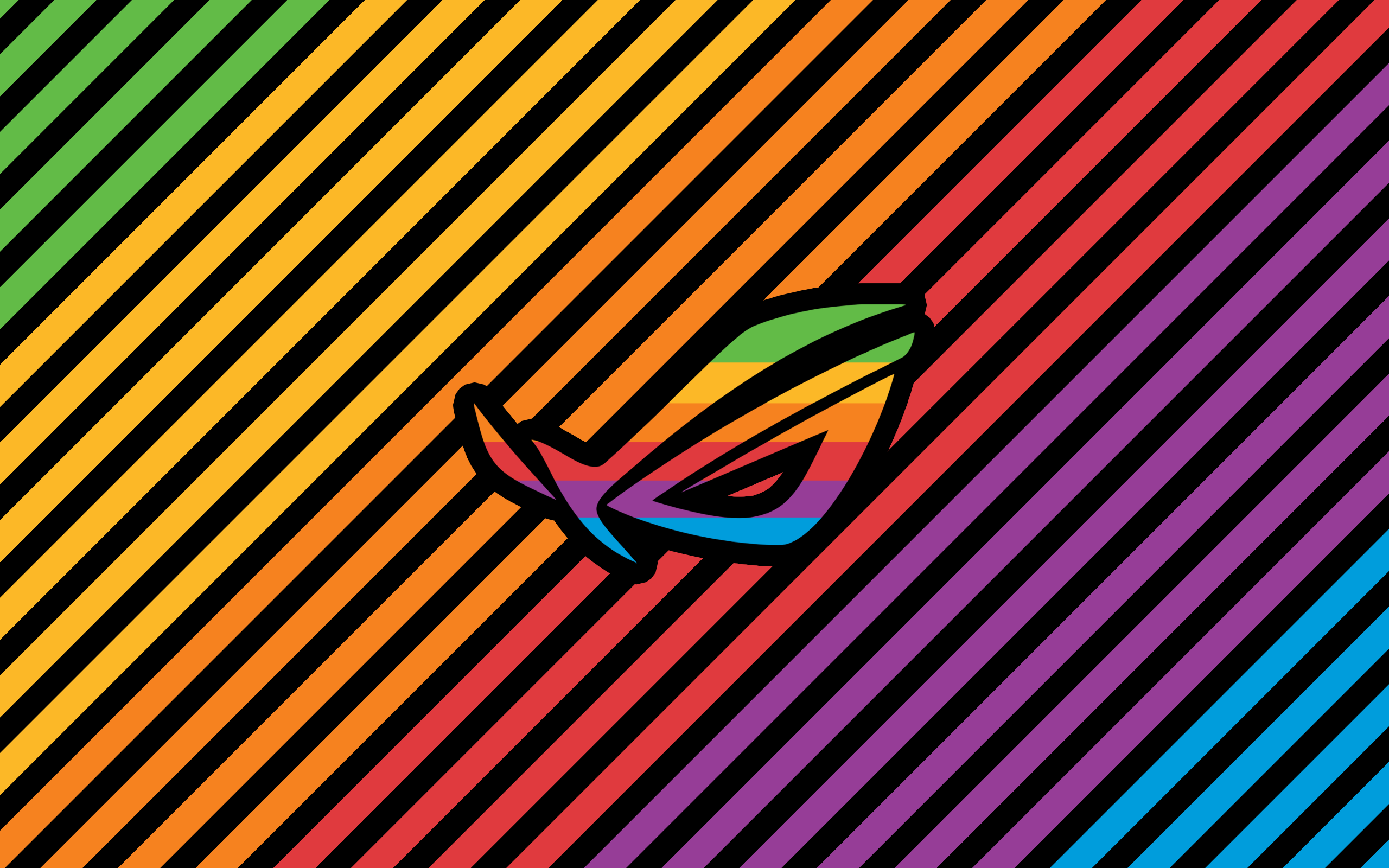 Rainbow Glare ASUS Abstract Colorful Simple Background Logo Minimalism 2560x1600