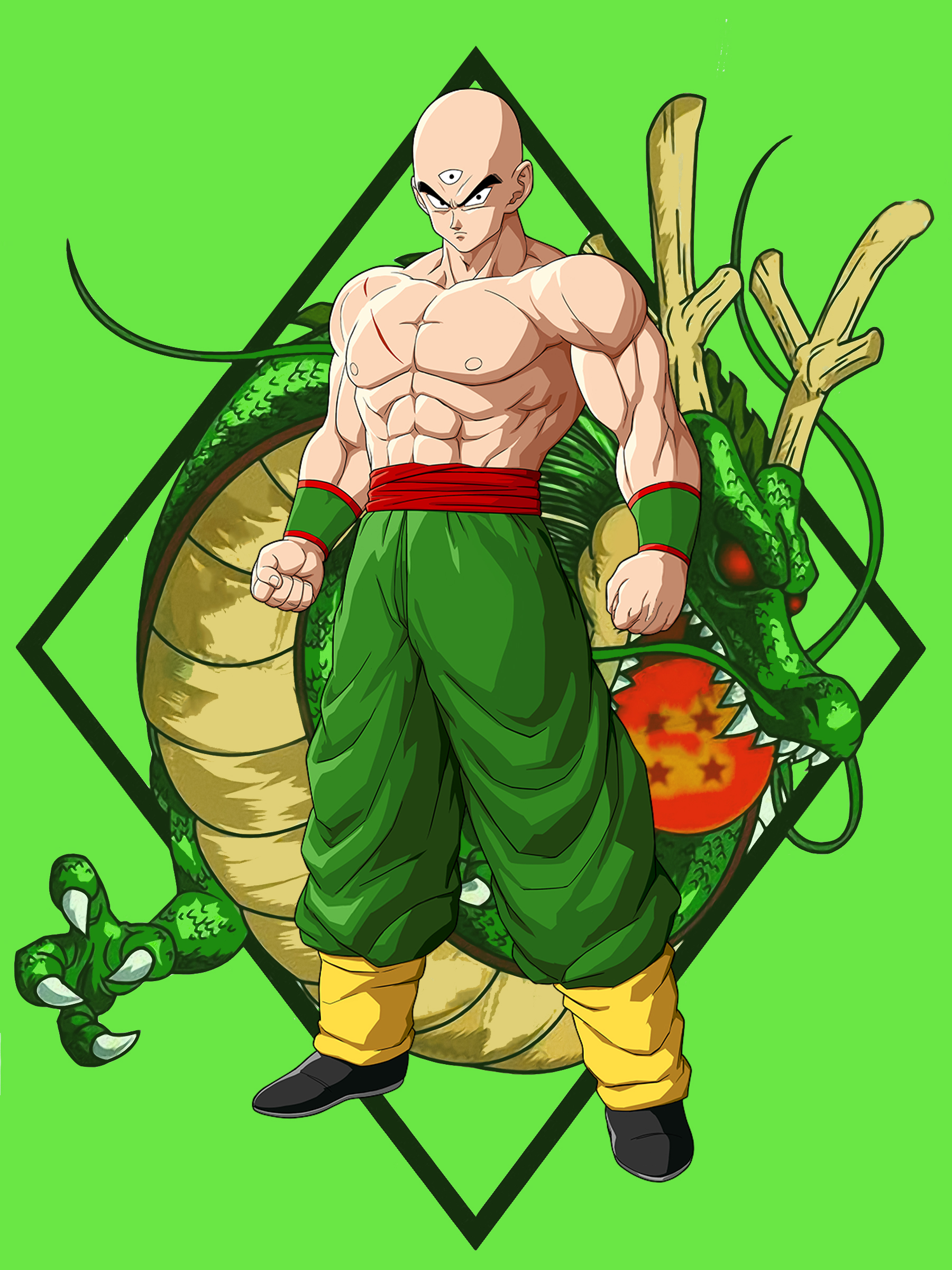 Dragon Ball Dragon Ball Z Dragon Ball GT Anime Boys Vertical Green Background Dragon Shirtless Abs M 1800x2400