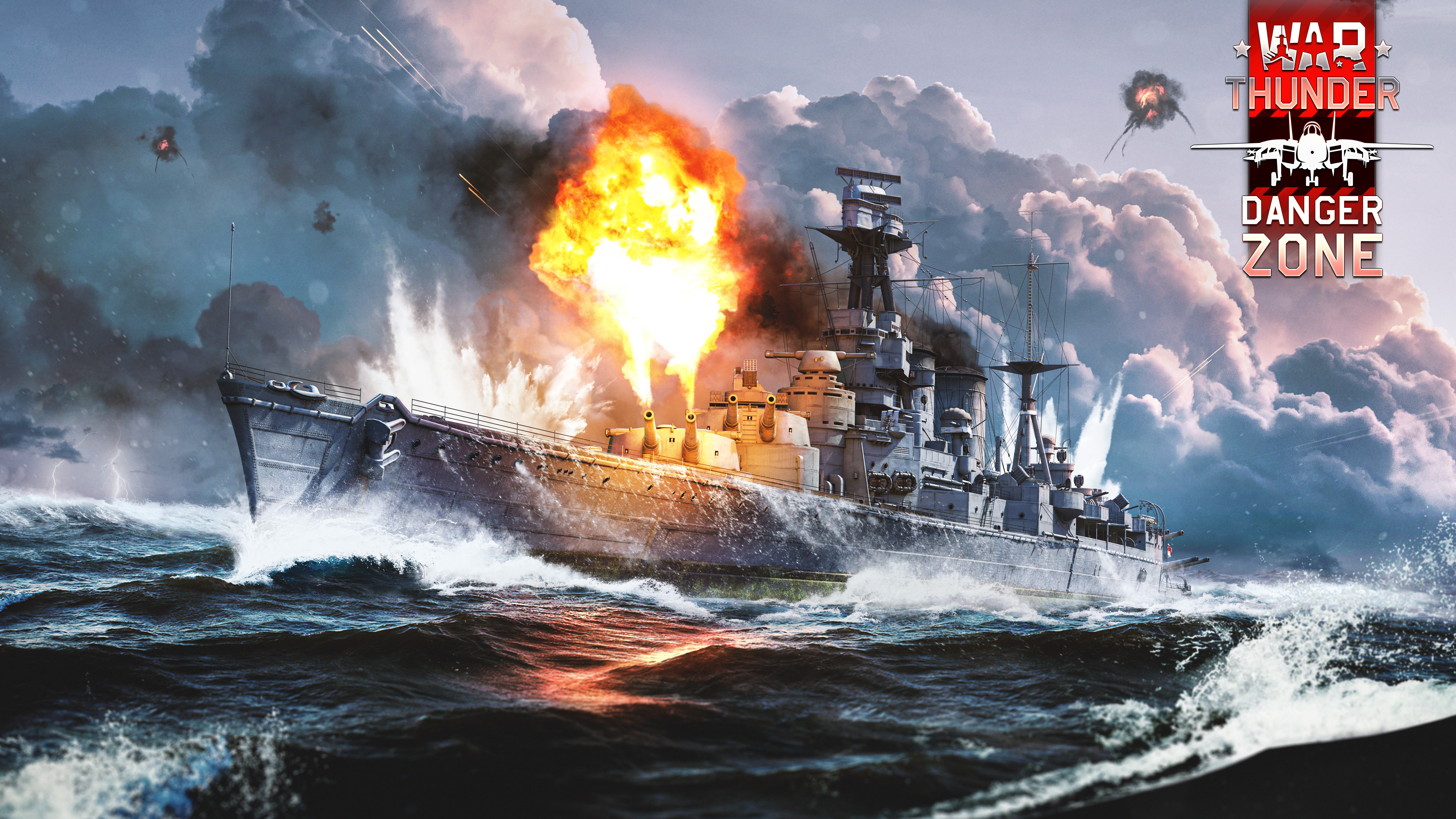 Gaijin Entertainment War Thunder Ship Video Games Logo Water 3840x2160