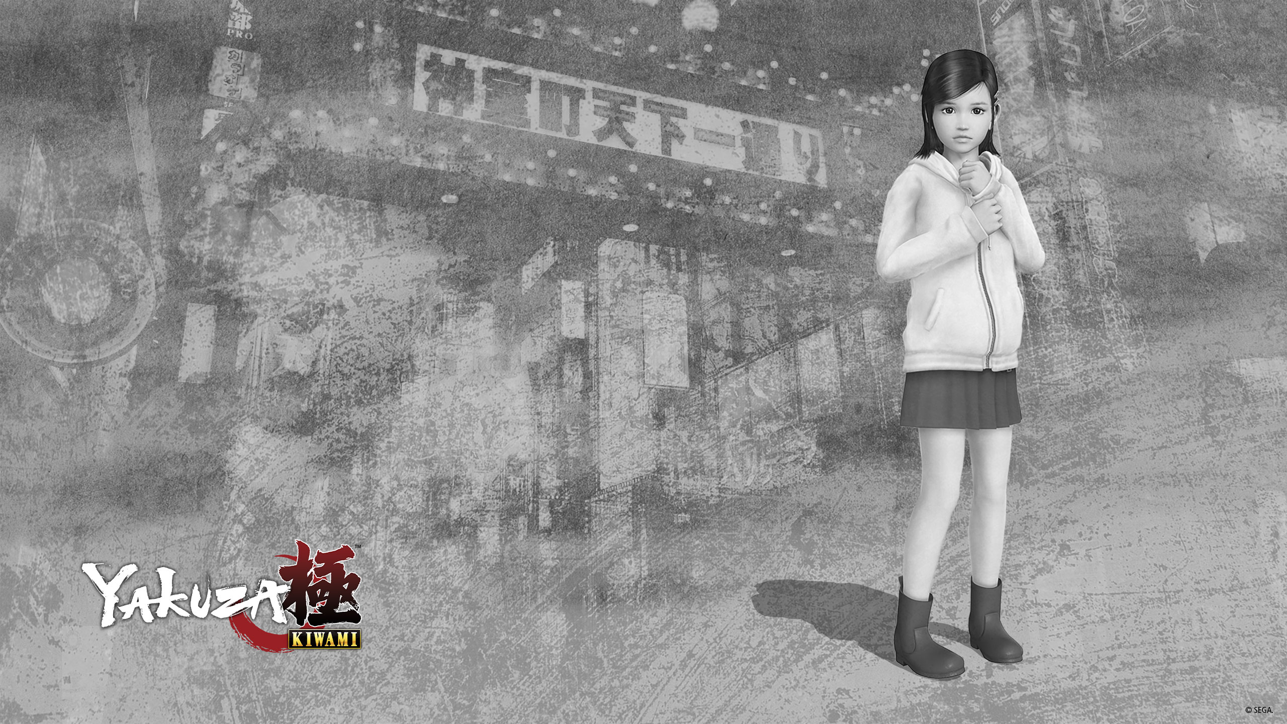 Yakuza 0 Yakuza Like A Dragon Monochrome Video Game Art Standing Children Video Games Video Game Cha 2560x1440