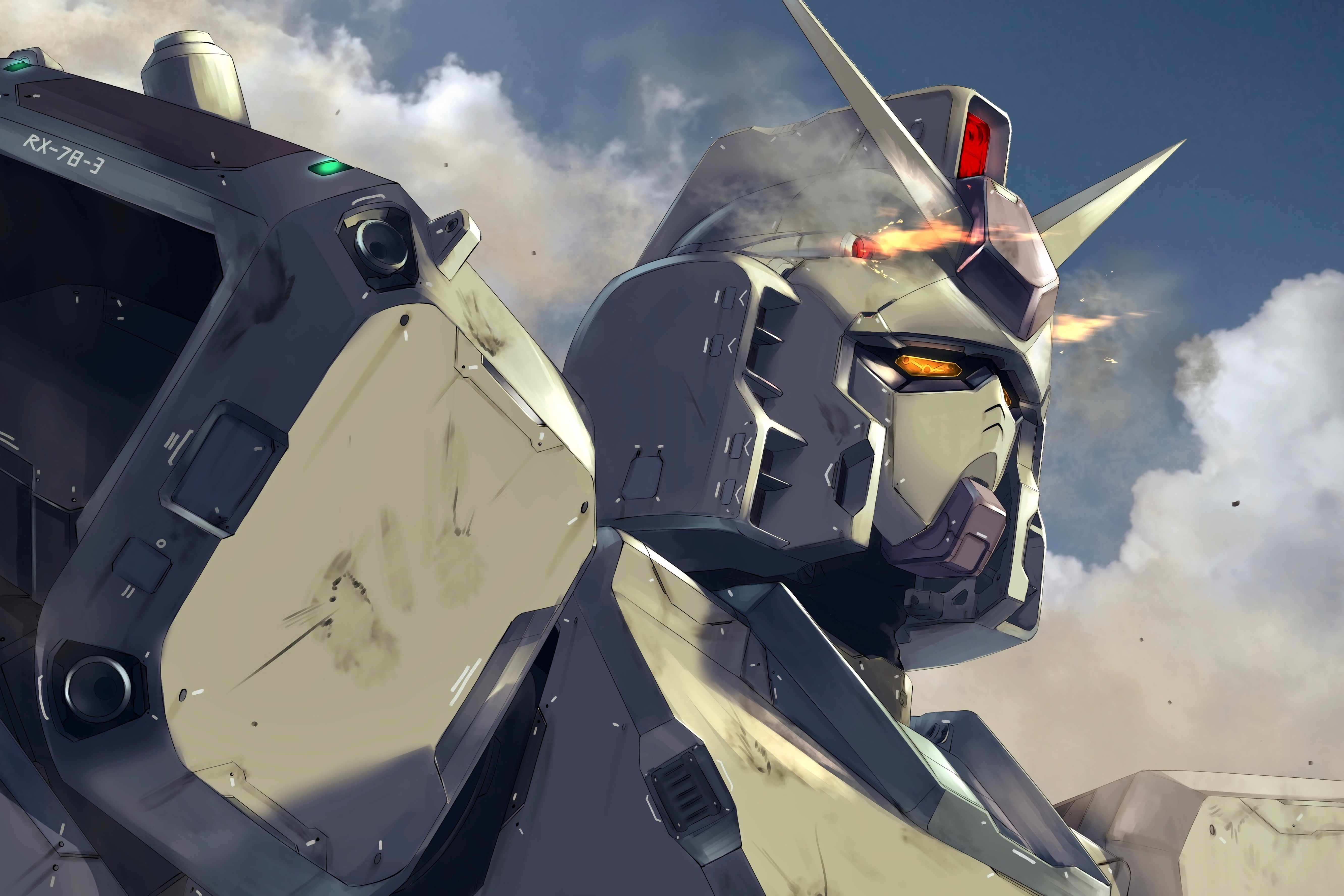 Digital Art Gundam Robot Futurism Mechs Anime 5326x3550