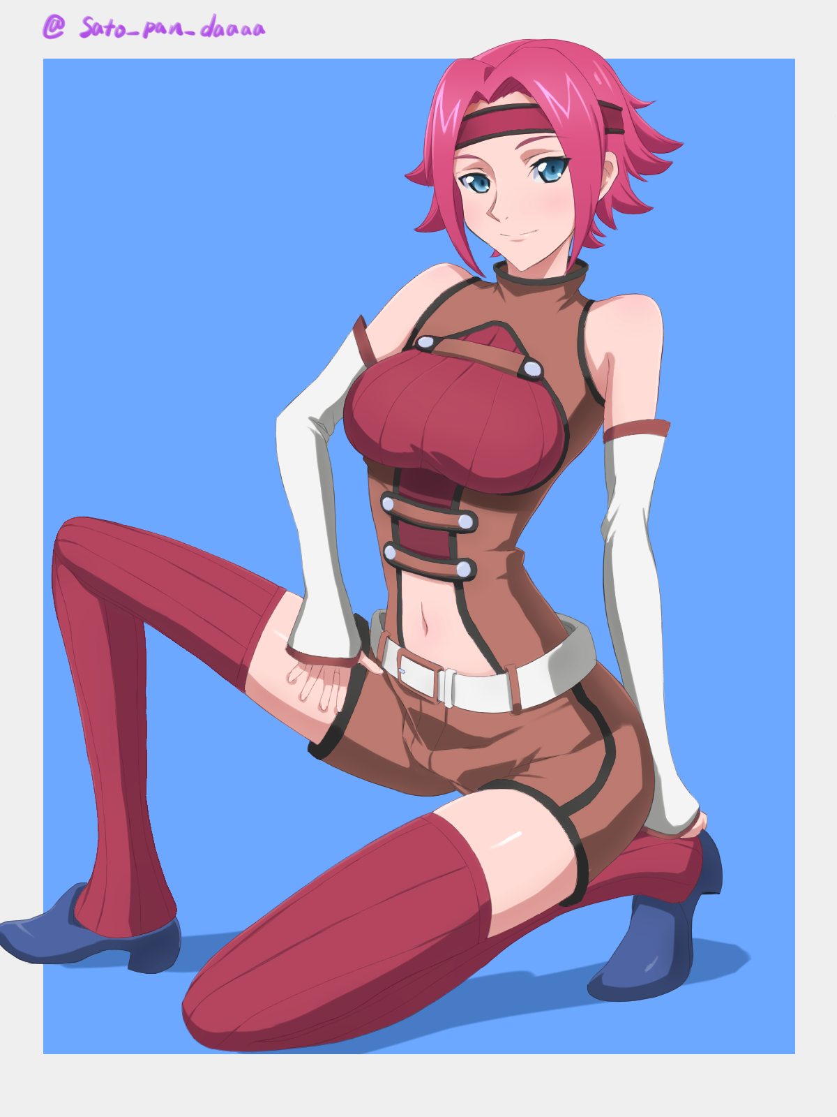 Anime Anime Girls Code Geass Kallen Stadtfeld Short Hair Redhead Super Robot Taisen Artwork Digital  1200x1600