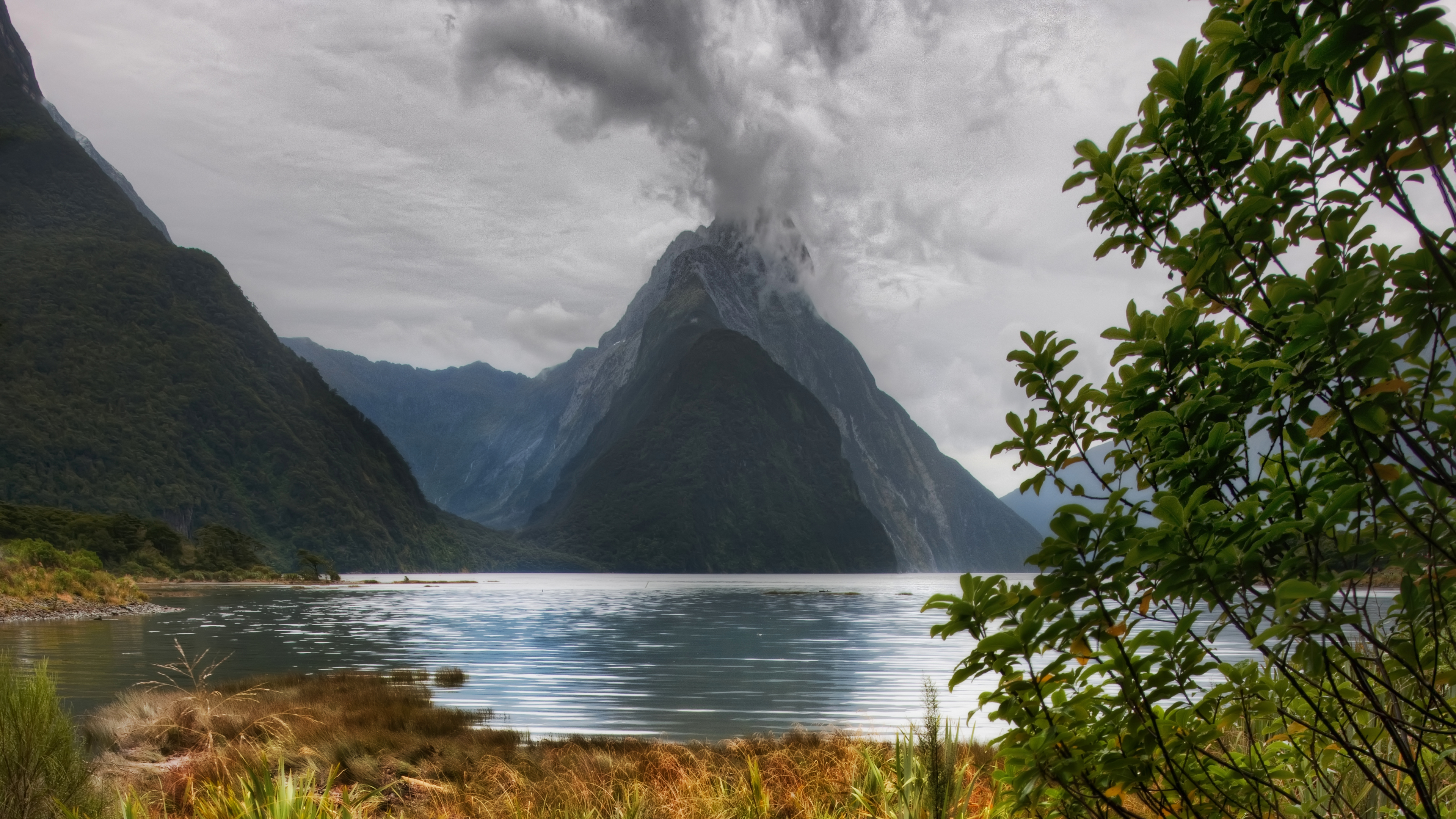 Trey Ratcliff Photography New Zealand Water Mountains Smoke Nature Leaves Volcano 3840x2160
