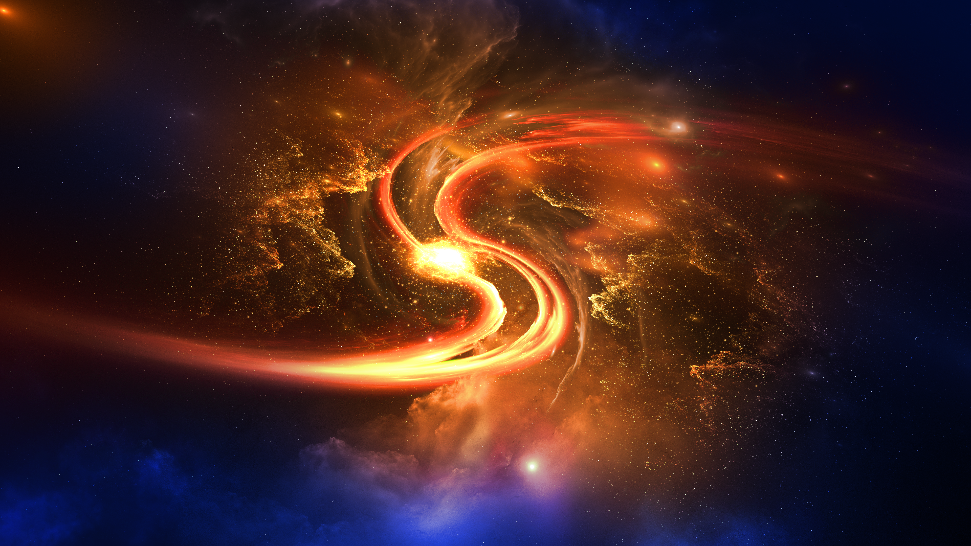 Hypnoshot Digital Digital Art Artwork Illustration Render Space Stars Planet Nebula Space Art Galaxy 3840x2160