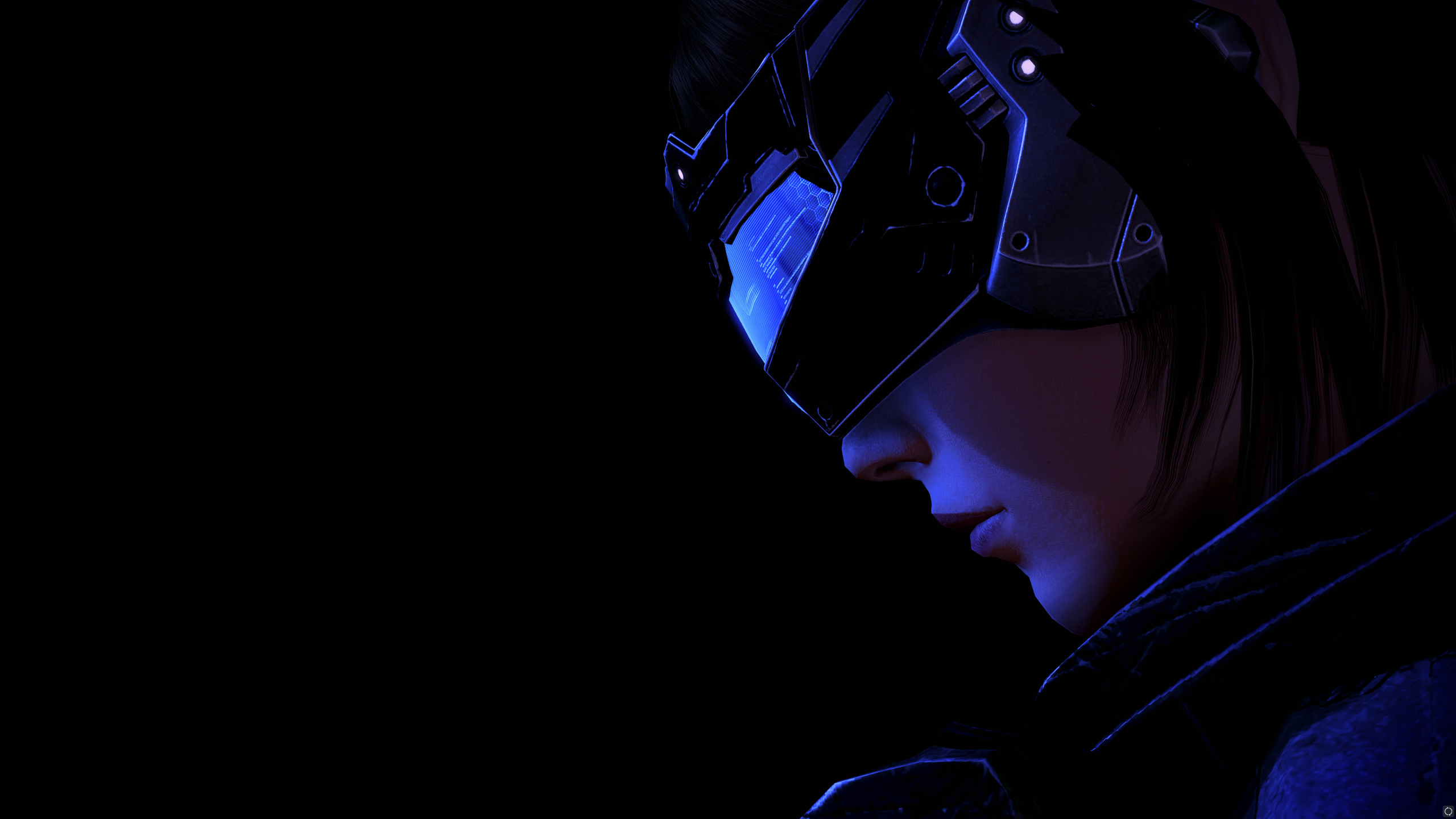 Video Games CGi Commander Shepard Visors Mass Effect Simple Background Minimalism Technology Video G 2560x1440