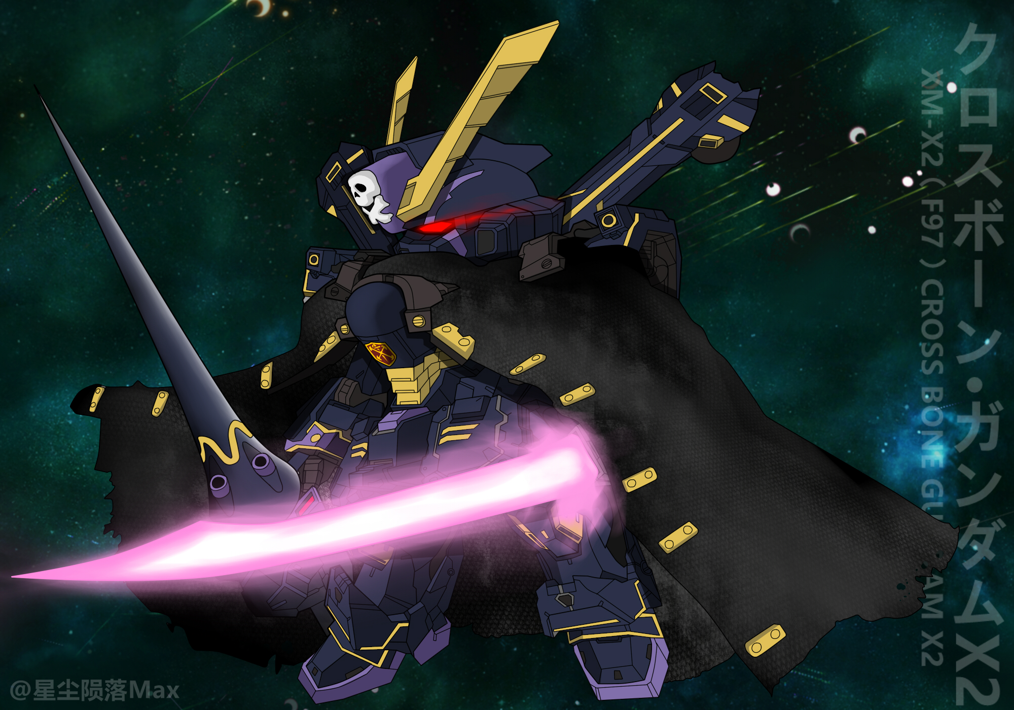 Crossbone Gundam X 2 Mobile Suit Crossbone Gundam Super Robot Taisen Anime Mechs Gundam Artwork Digi 2000x1400