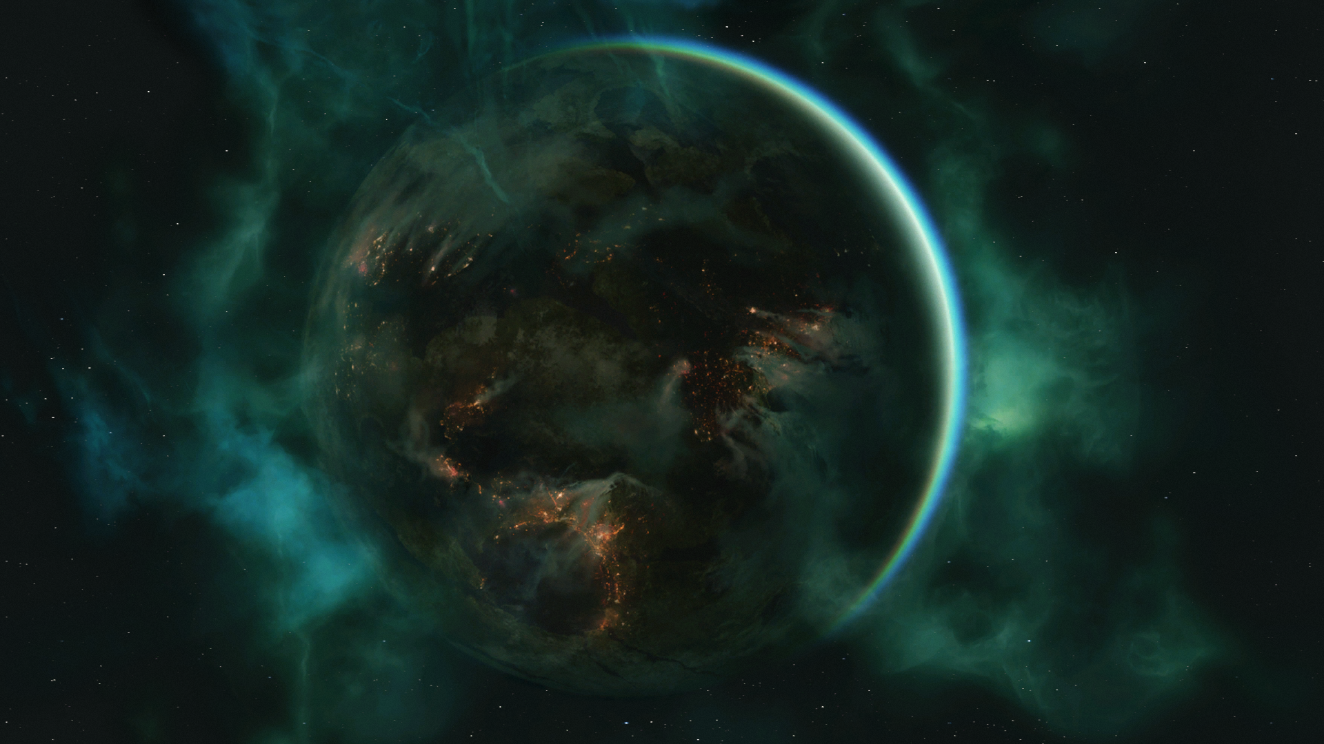 Halo Reach Planet Reach Space Planet Simple Background 1920x1080