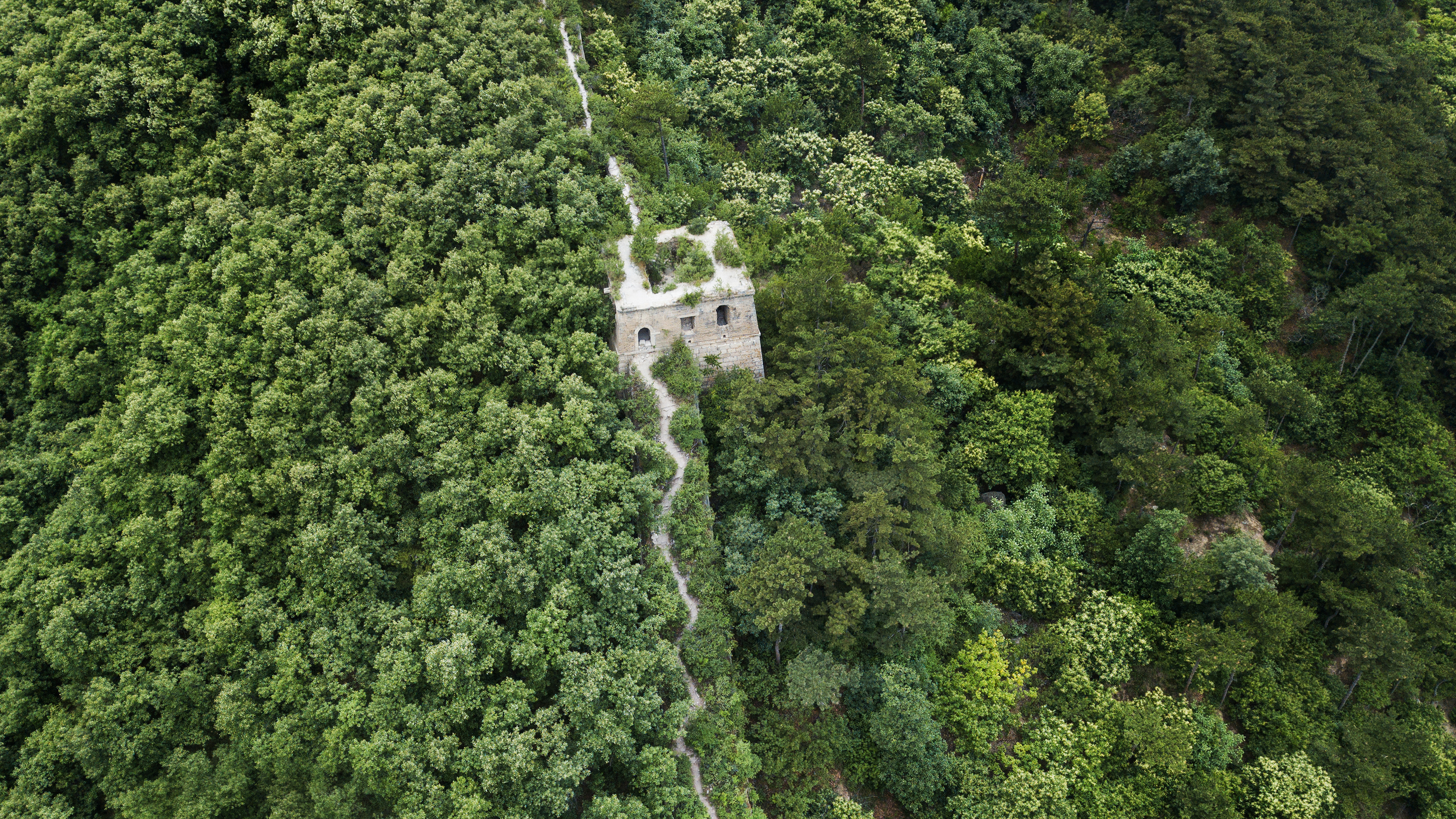 Landscape 4K Great Wall Of China Forest Hills Beijing Nature 3840x2160