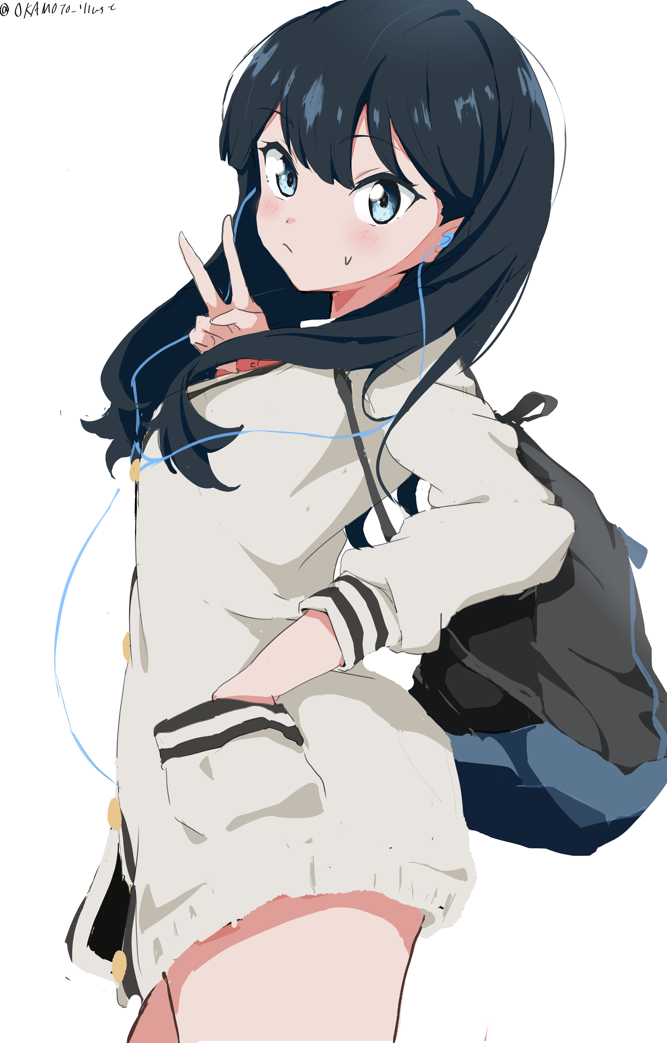 Anime Anime Girls SSSS GRiDMAN Takarada Rikka Long Hair Black Hair Solo Artwork Digital Art Fan Art  2616x4093