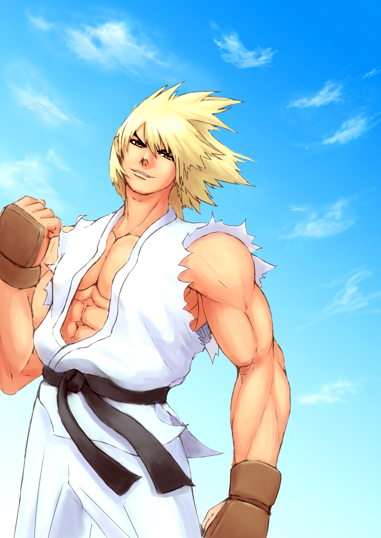 Anime Anime Boys Video Game Characters Video Games Anime Games Street Fighter Ken Masters Short Hair 1240x1754