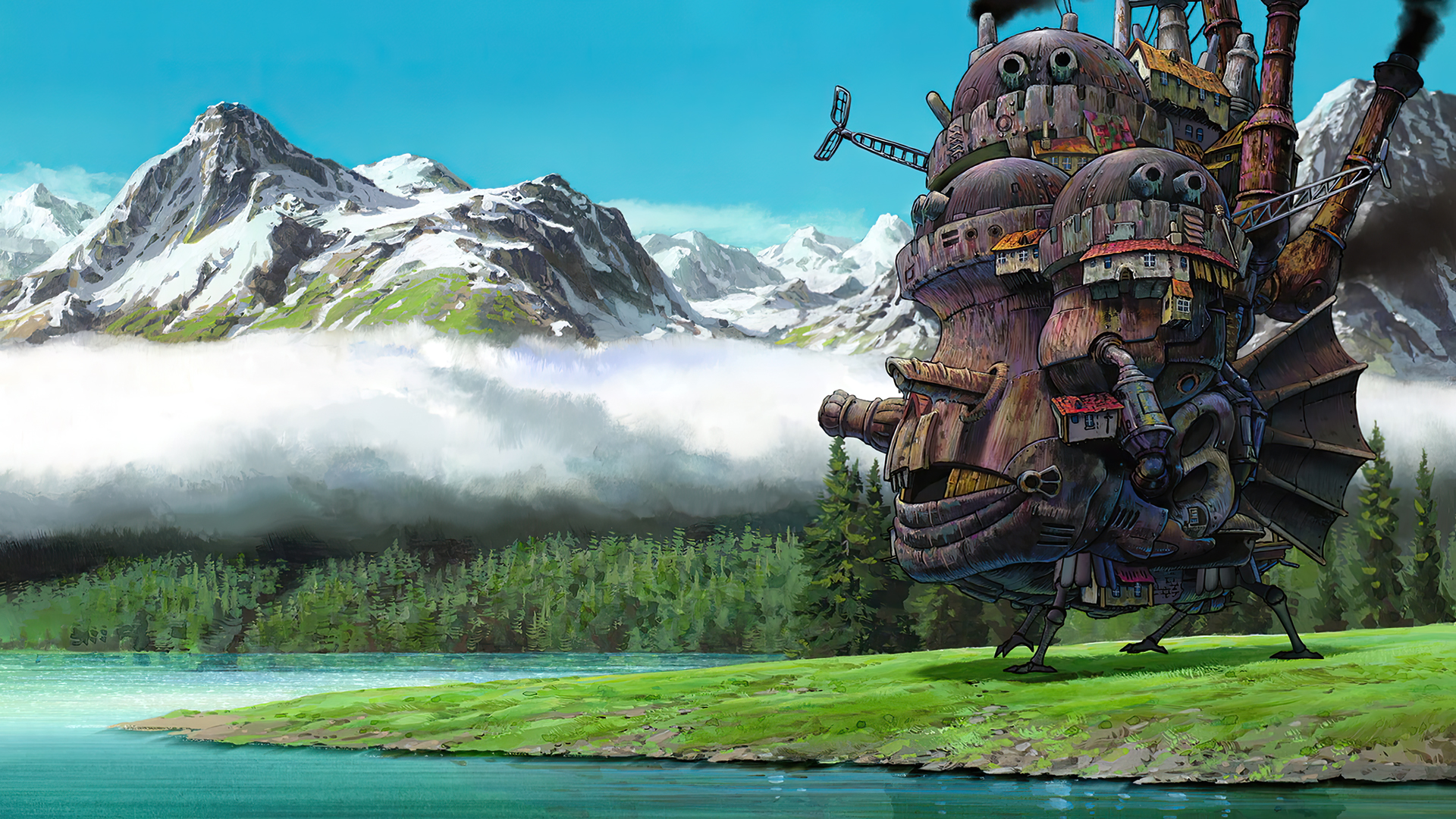Howls Moving Castle Animated Movies Anime Animation Film Stills Studio Ghibli Hayao Miyazaki Mountai 1920x1080