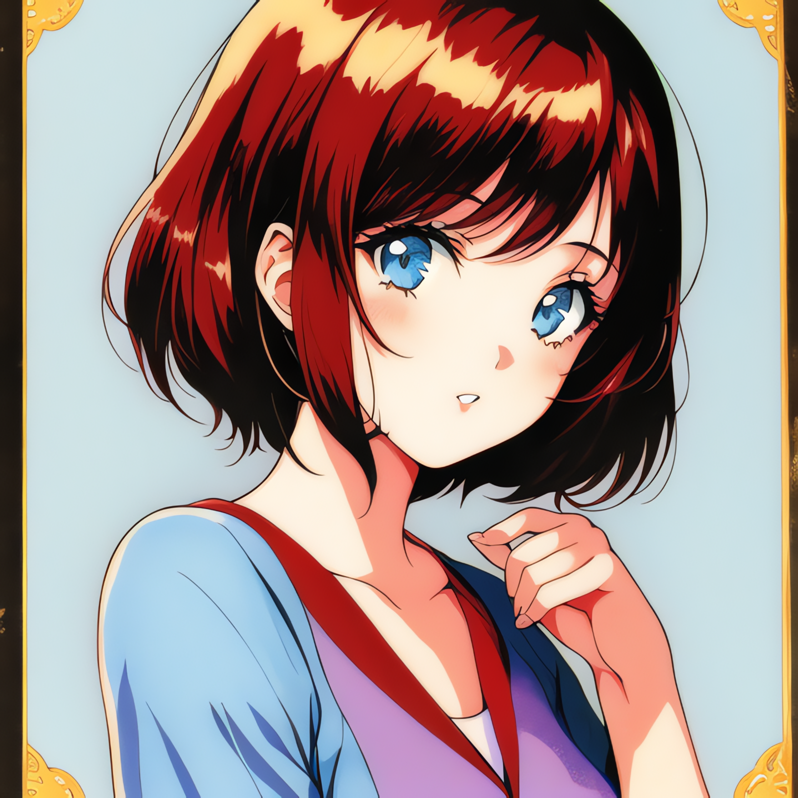 Novel Ai Anime Girls Ai Art Minimalism Simple Background 2560x2560