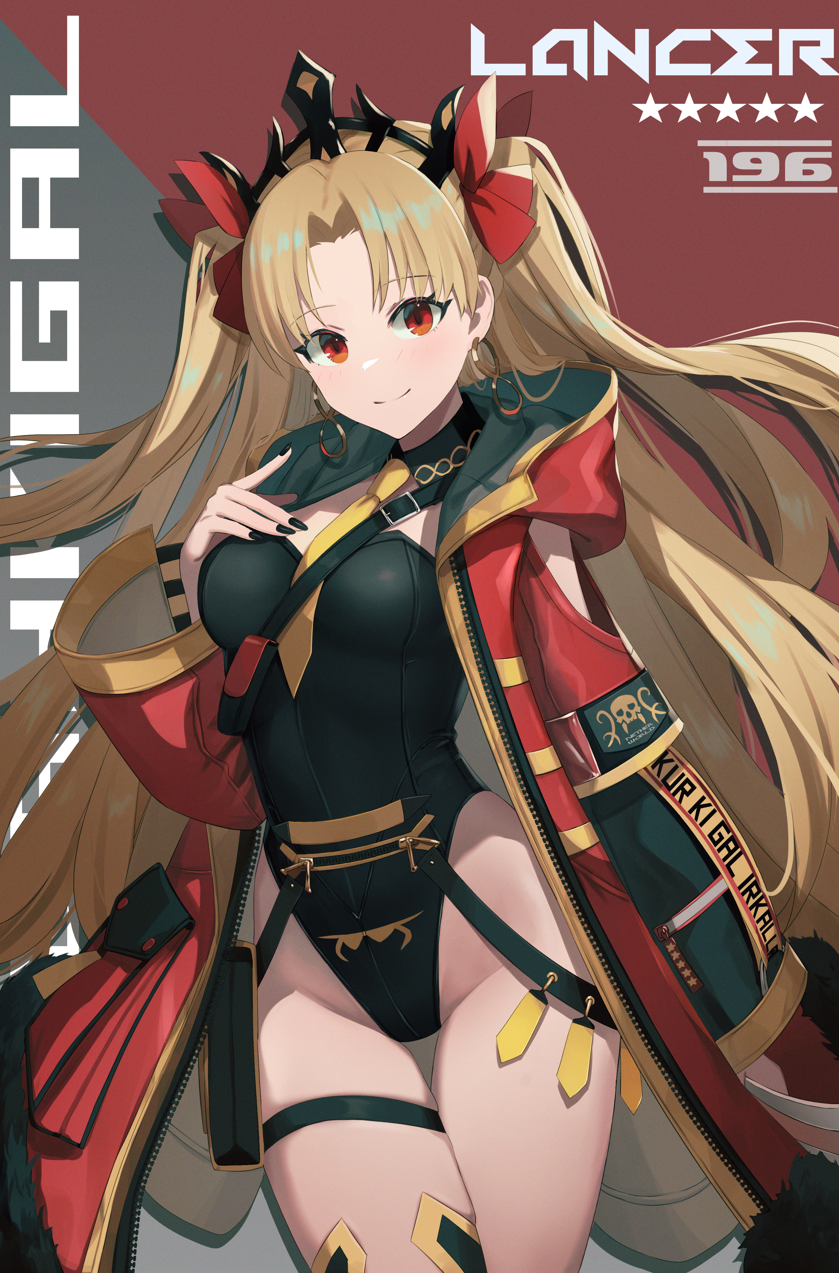 Fate Series Blonde Ereshkigal Fate Grand Order Fate Grand Order Red Eyes Anime Girls Twintails 2785x4225