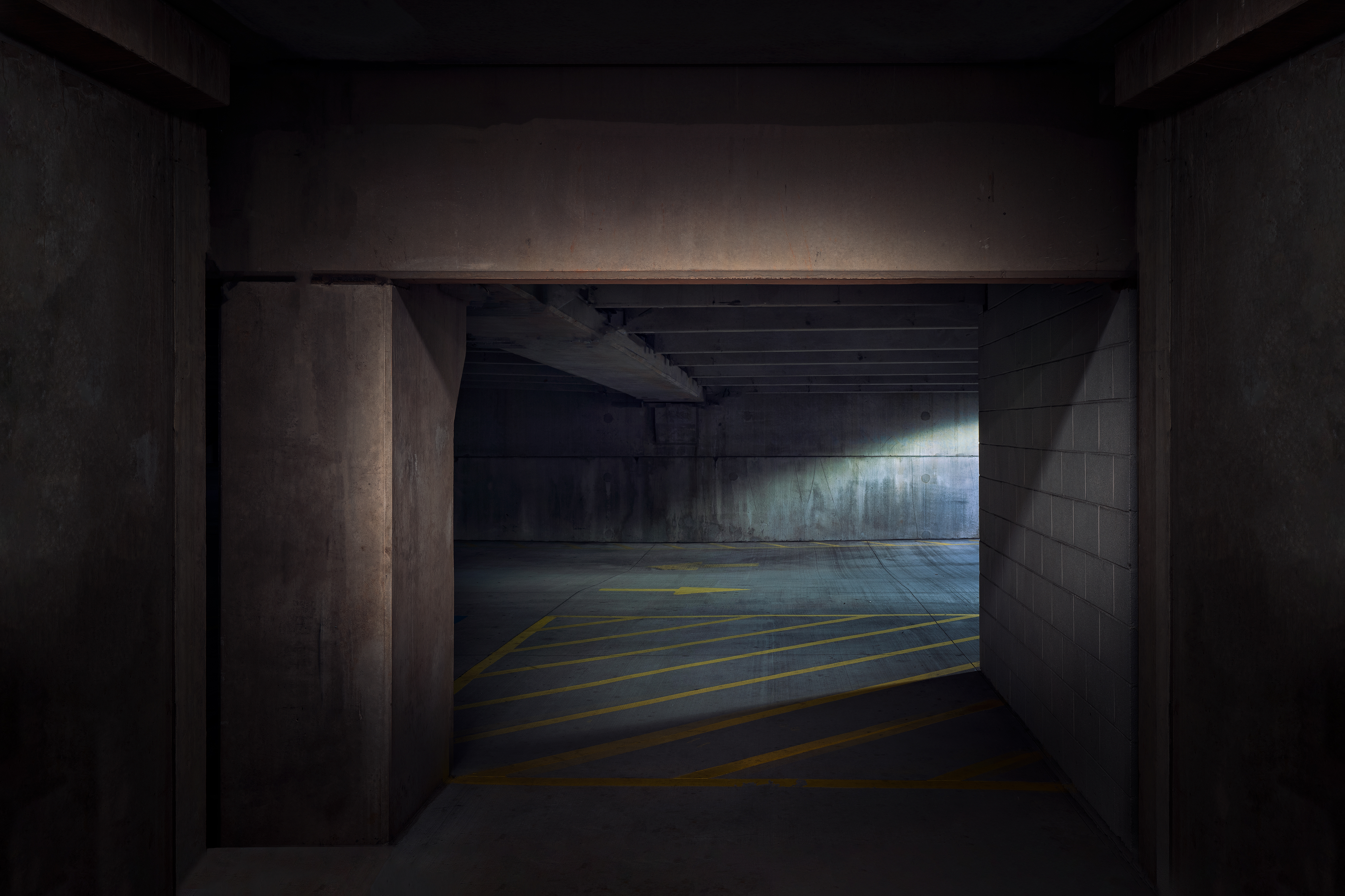 Dark Earth Tones Brutalism Architecture Parking Lot Empty 4001x2667