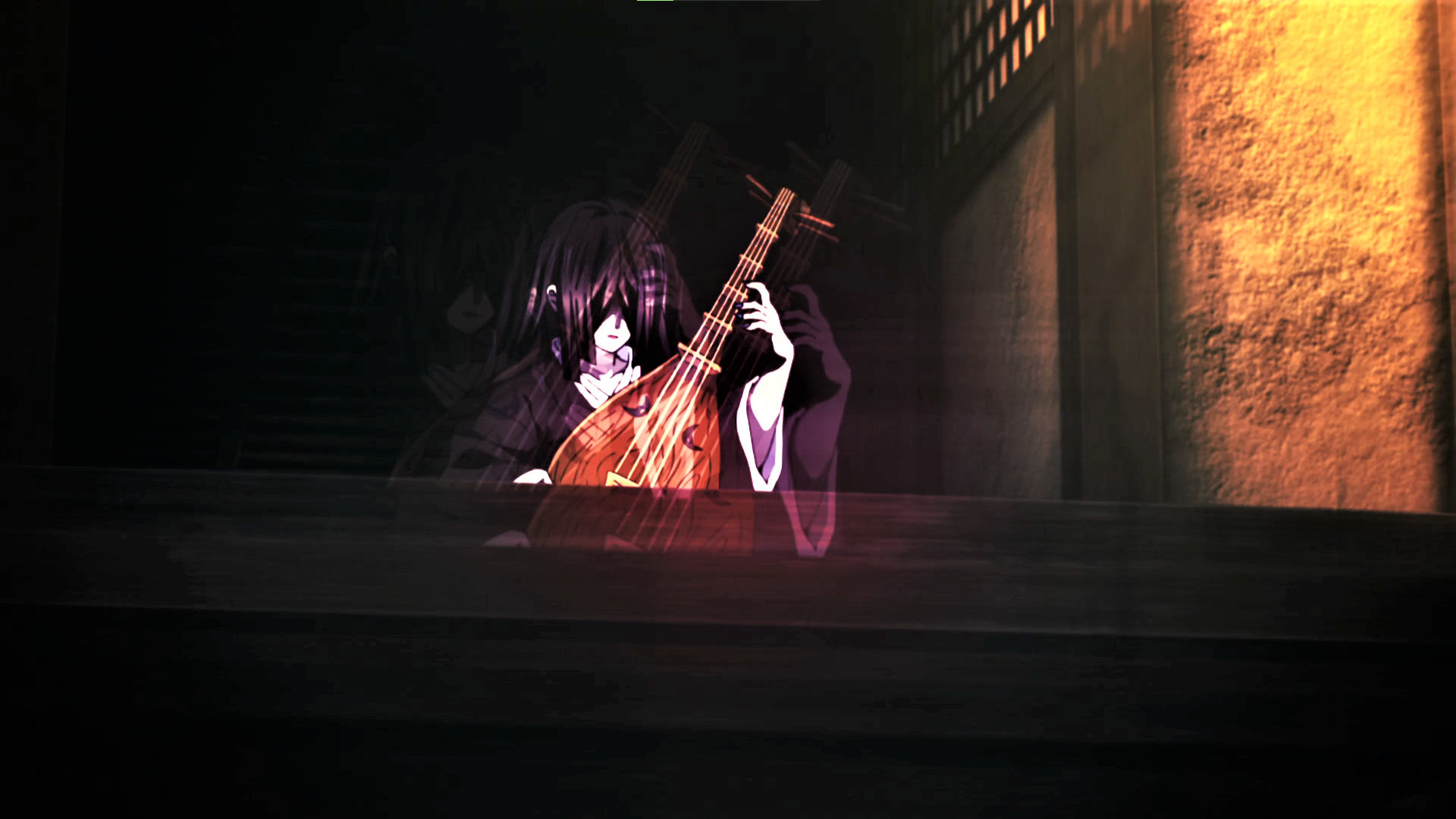 Kimetsu No Yaiba Demon Demon Face Musical Instrument Anime Anime Screenshot Anime Girls Psychedelic 1920x1080