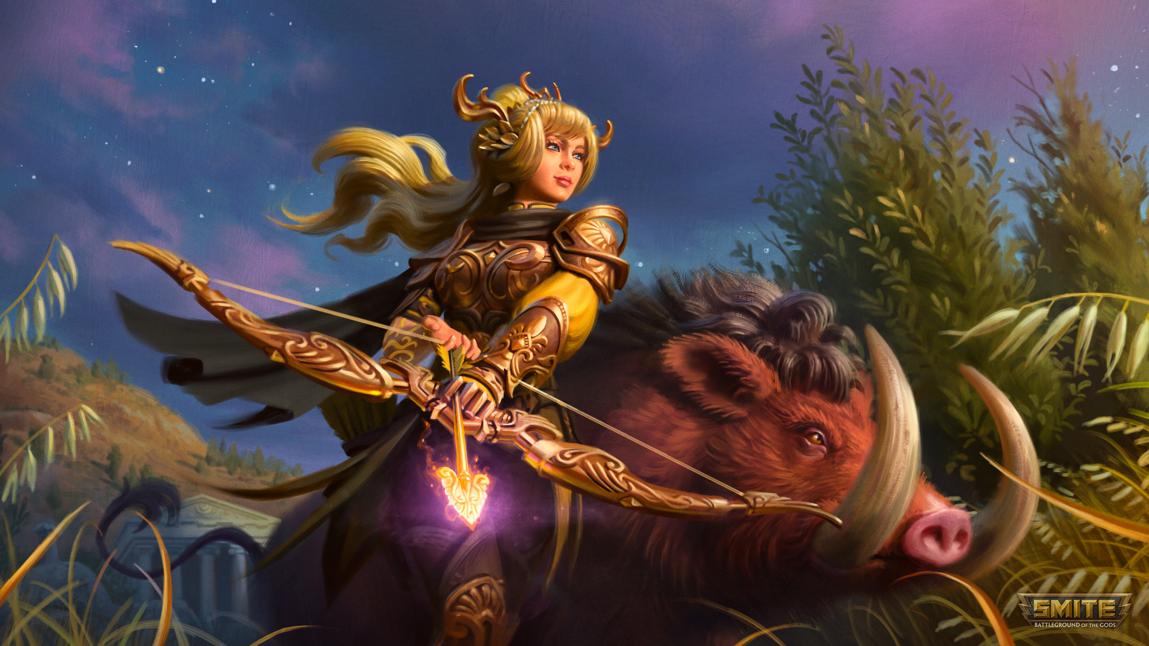 Smite Moba Video Game Characters Video Game Girls Video Game Art Video Games Boars Animals Armor Lea 3840x2160