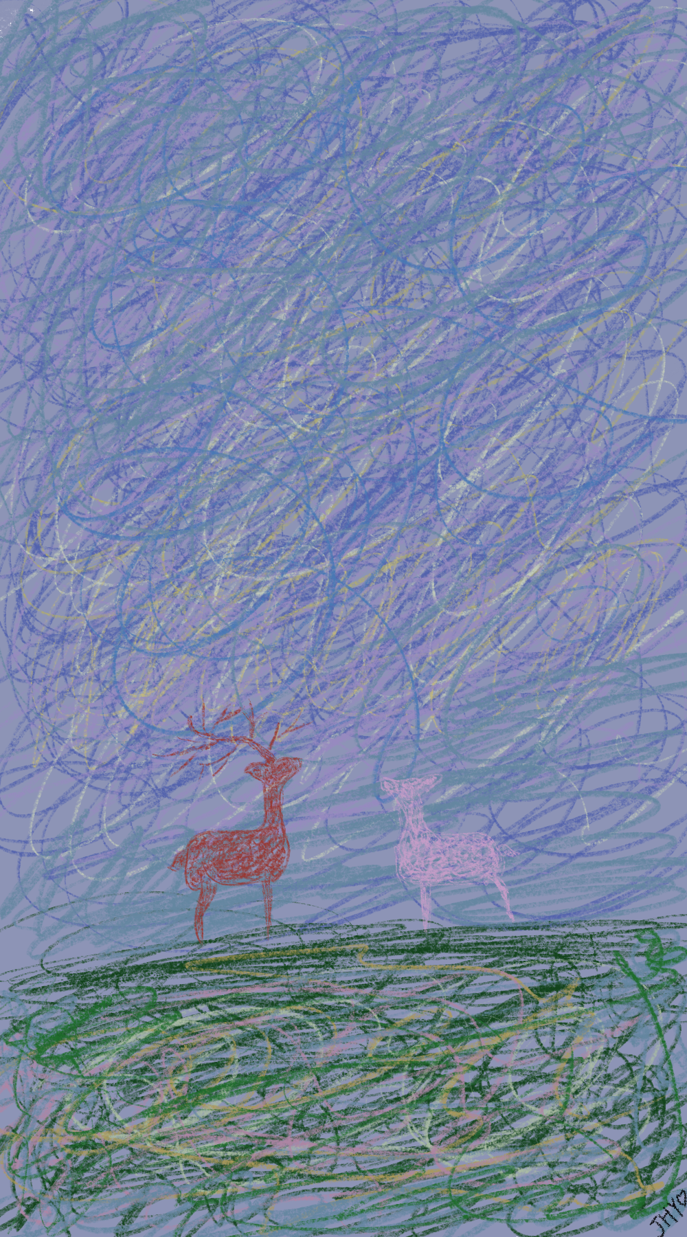 Pencil Drawing Deer Artwork Animals 1000x1800