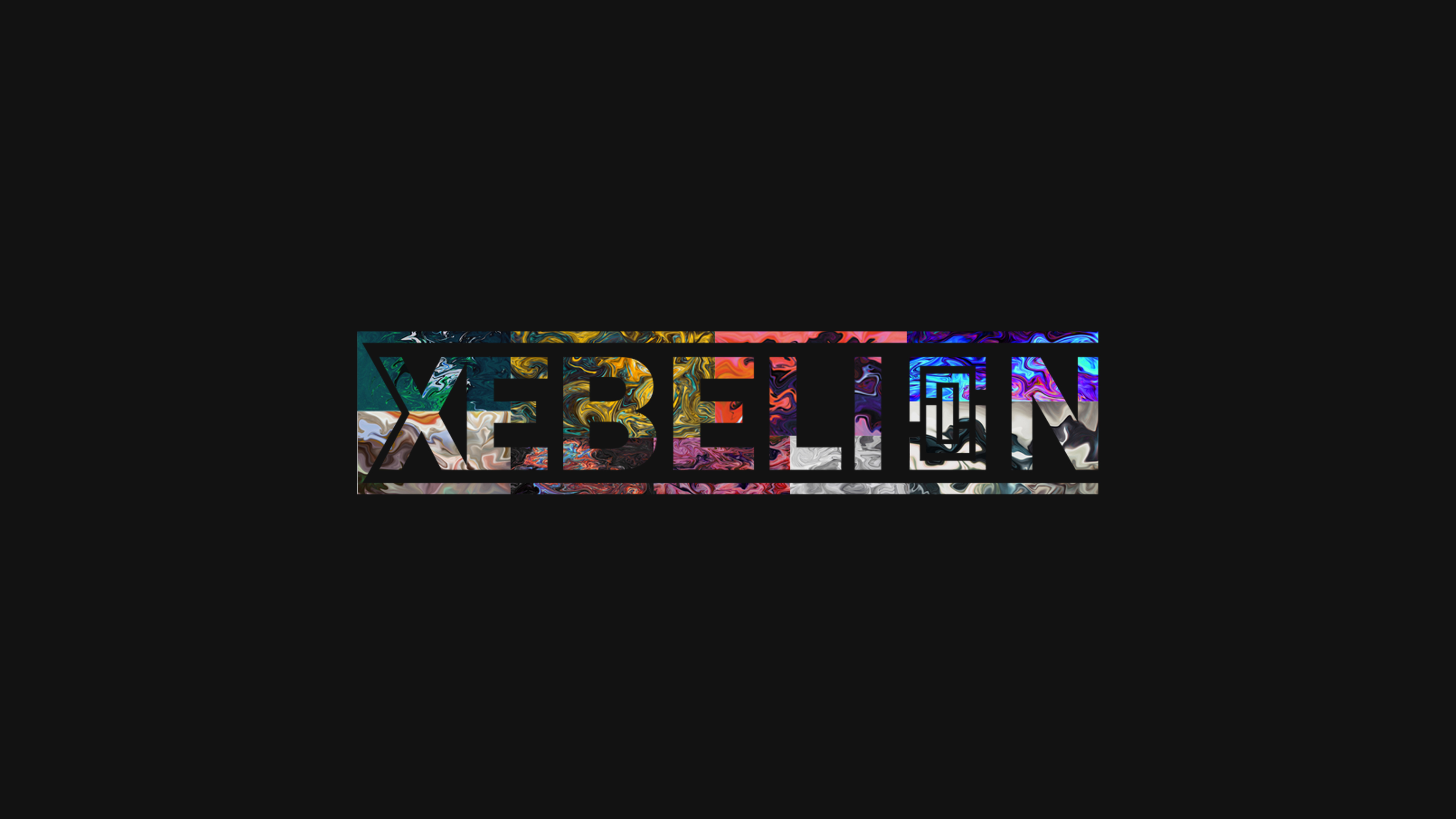 XEBELiON Abstract Fluid Illustration Graphic Design Artwork Digital Art ArtStation Behance Logo Text 3840x2160