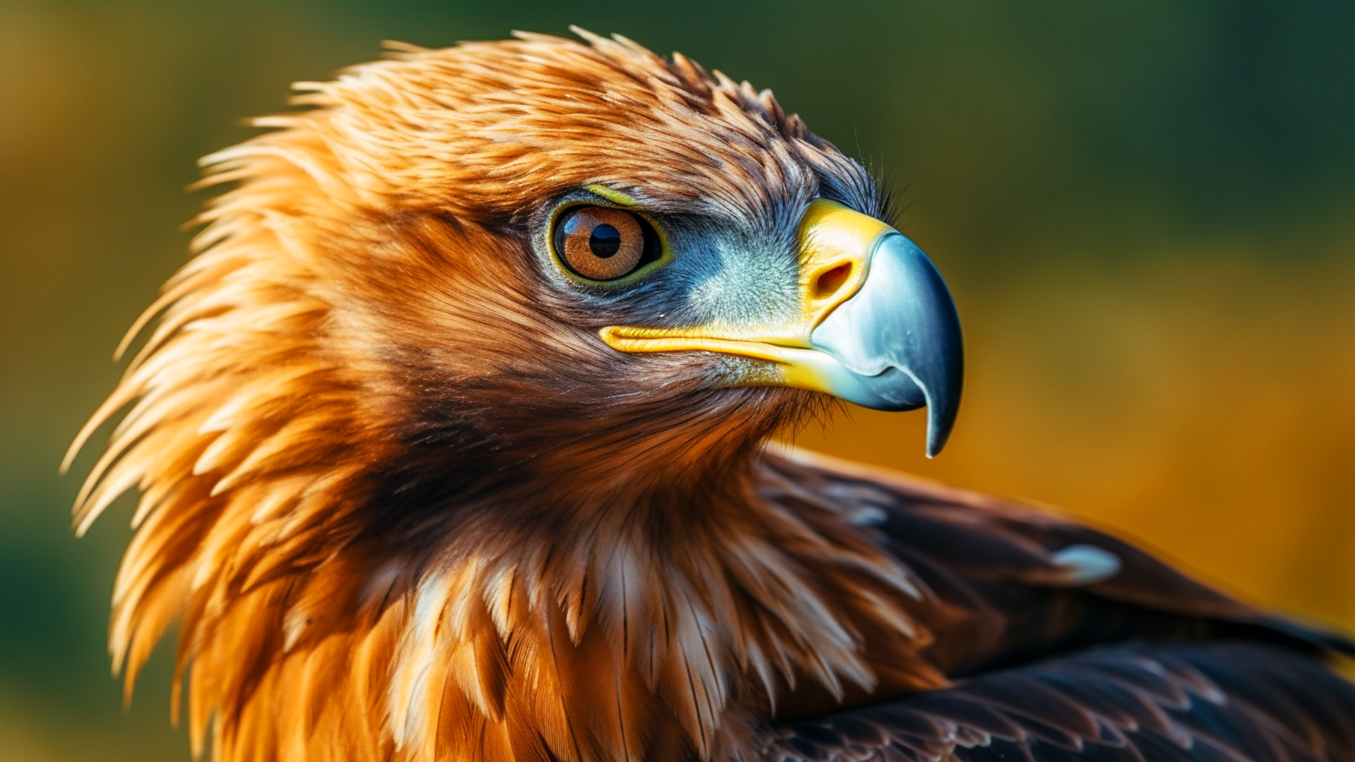 Eagle Bird Of Prey Nature Animals Blurred Blurry Background Simple Background Minimalism 1920x1080