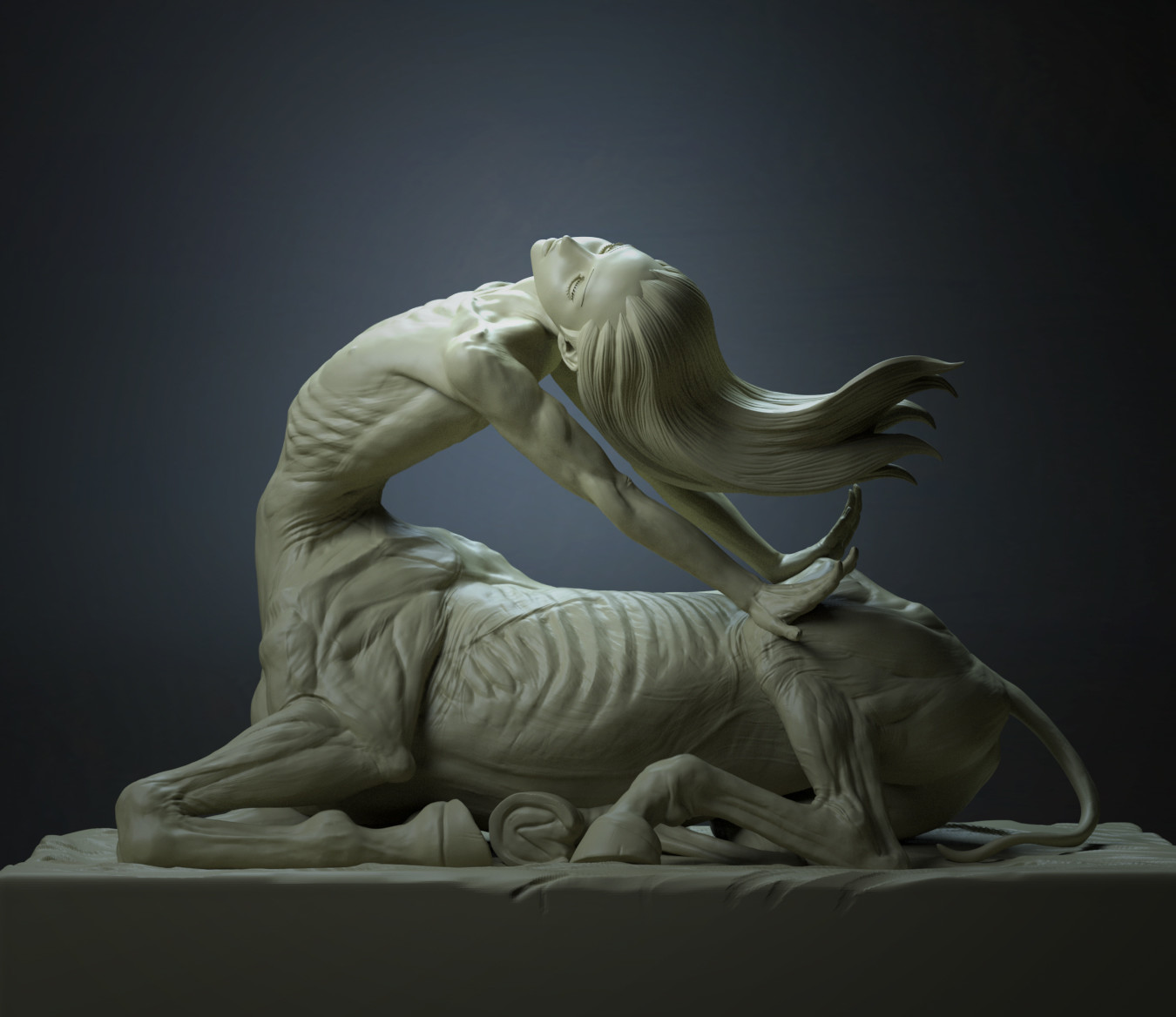 Qi Sheng Luo Artwork Digital Art Creature Centaur Fantasy Art CGi 1350x1168