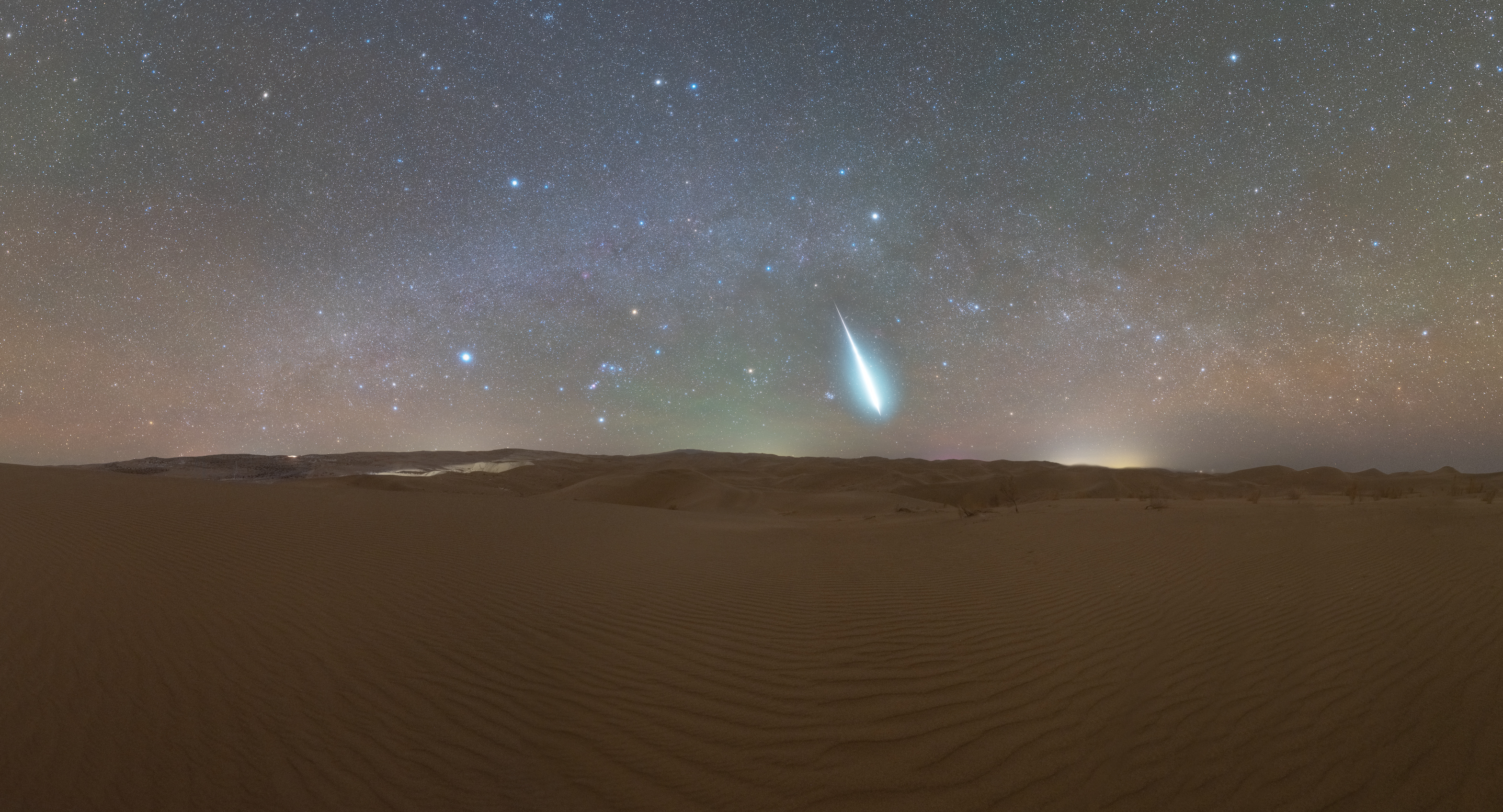 NASA Gemini Fireball Stars Shooting Stars Landscape 3138x1696