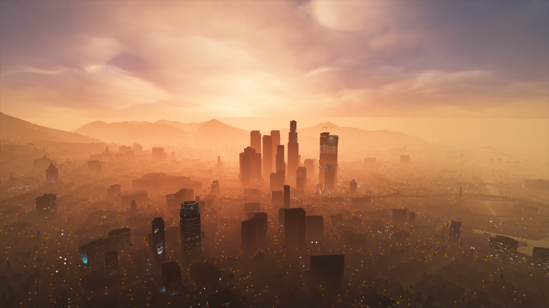 Grand Theft Auto V Sunrise Tyndall Effect 1920x1080