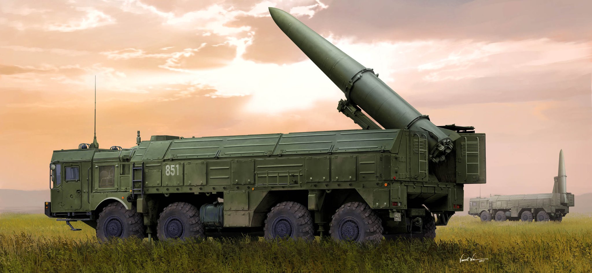 Car Army Military Rocket Sky Clouds Military Vehicle Vehicle Signature Artwork 2047x945