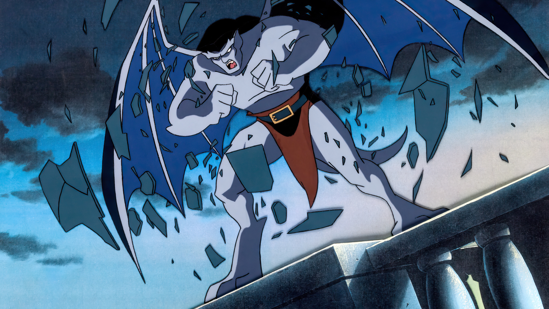 Gargoyles TV Series Goliath Animation Cartoon Animated Series Production Cel Creature Bat Wings Walt 1920x1080