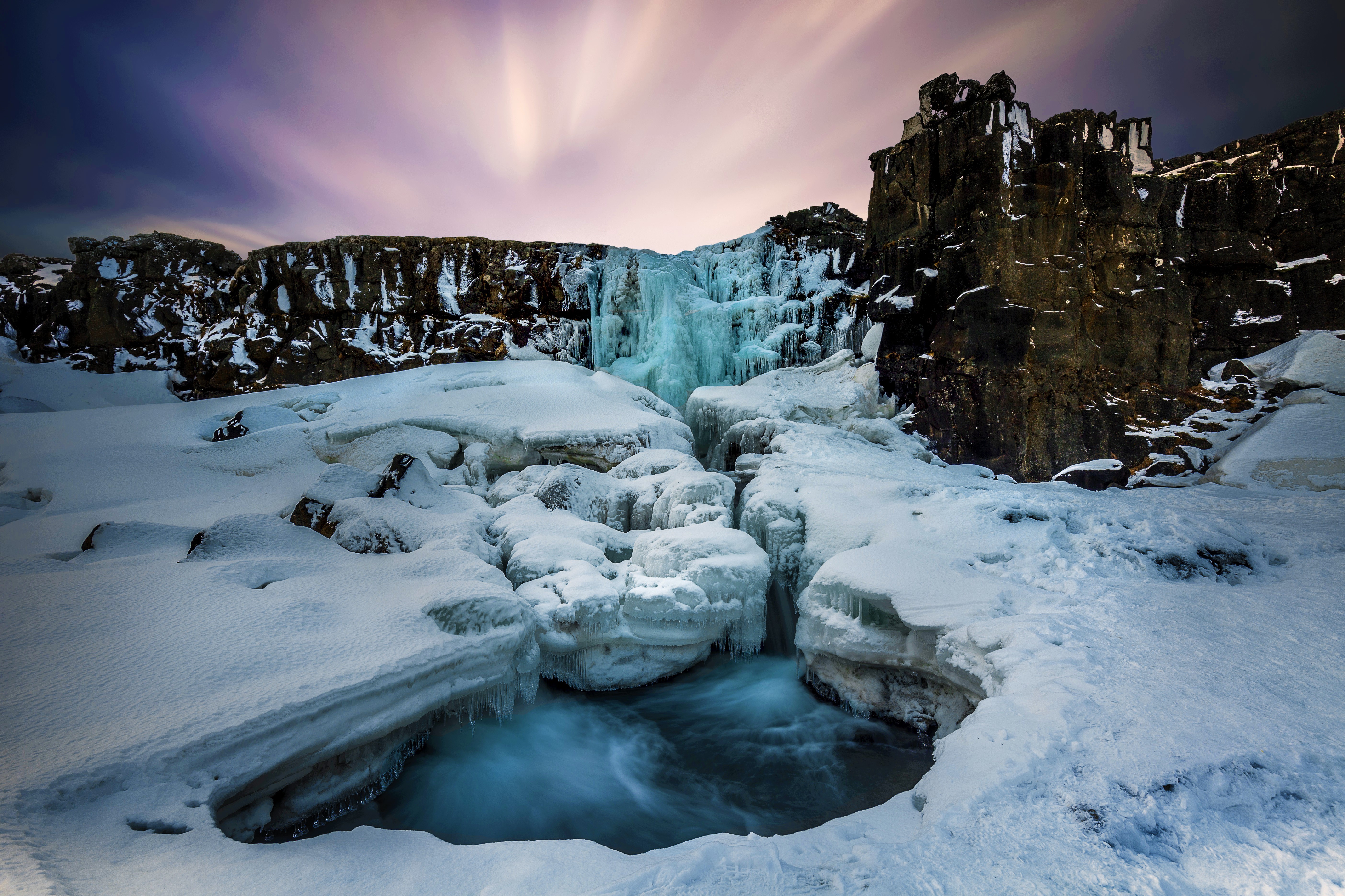 Iceland Winter Snow Ice 5616x3744