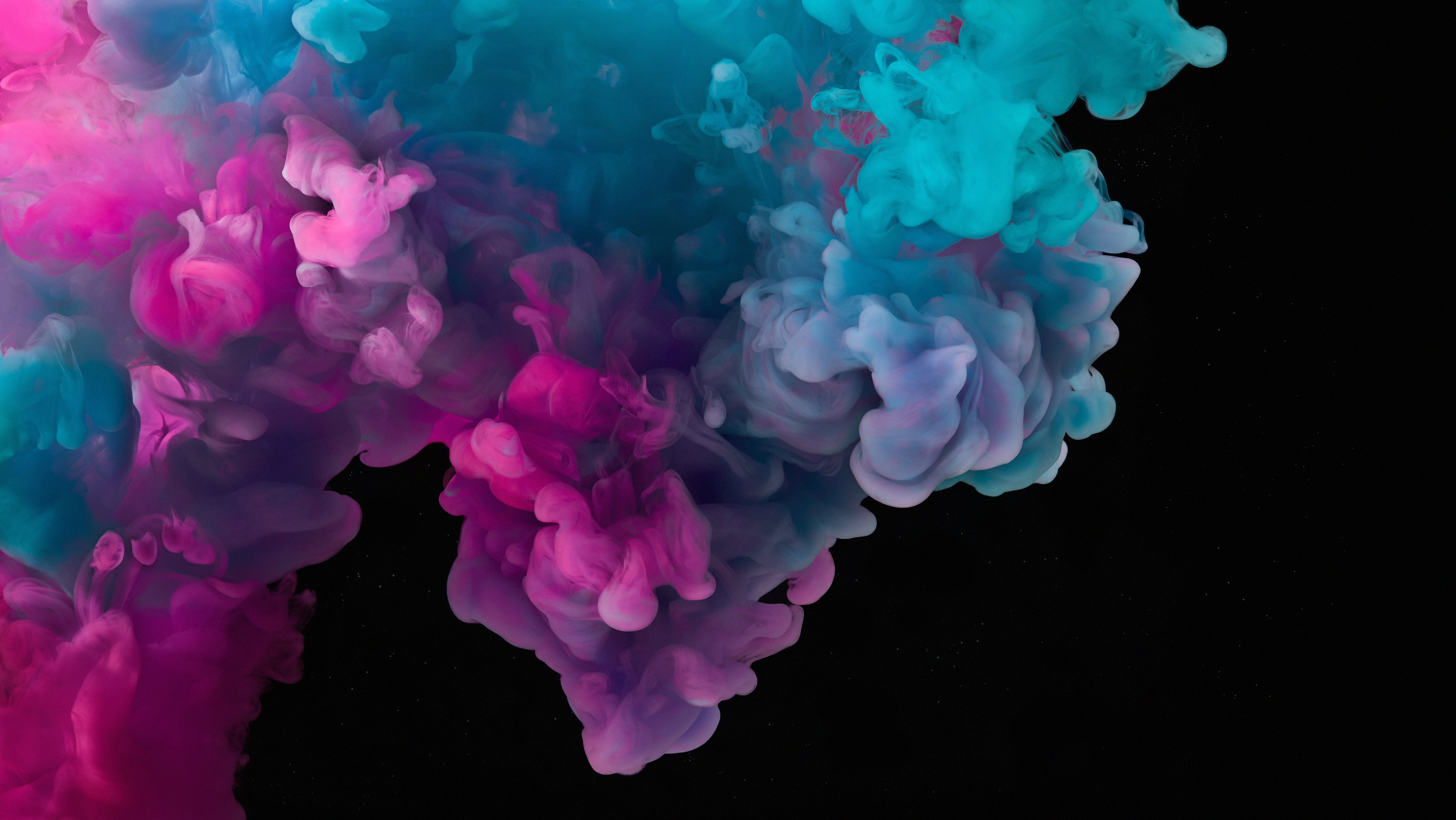 Abstract 3D Abstract Smoke Blue Black Background 5330x3000