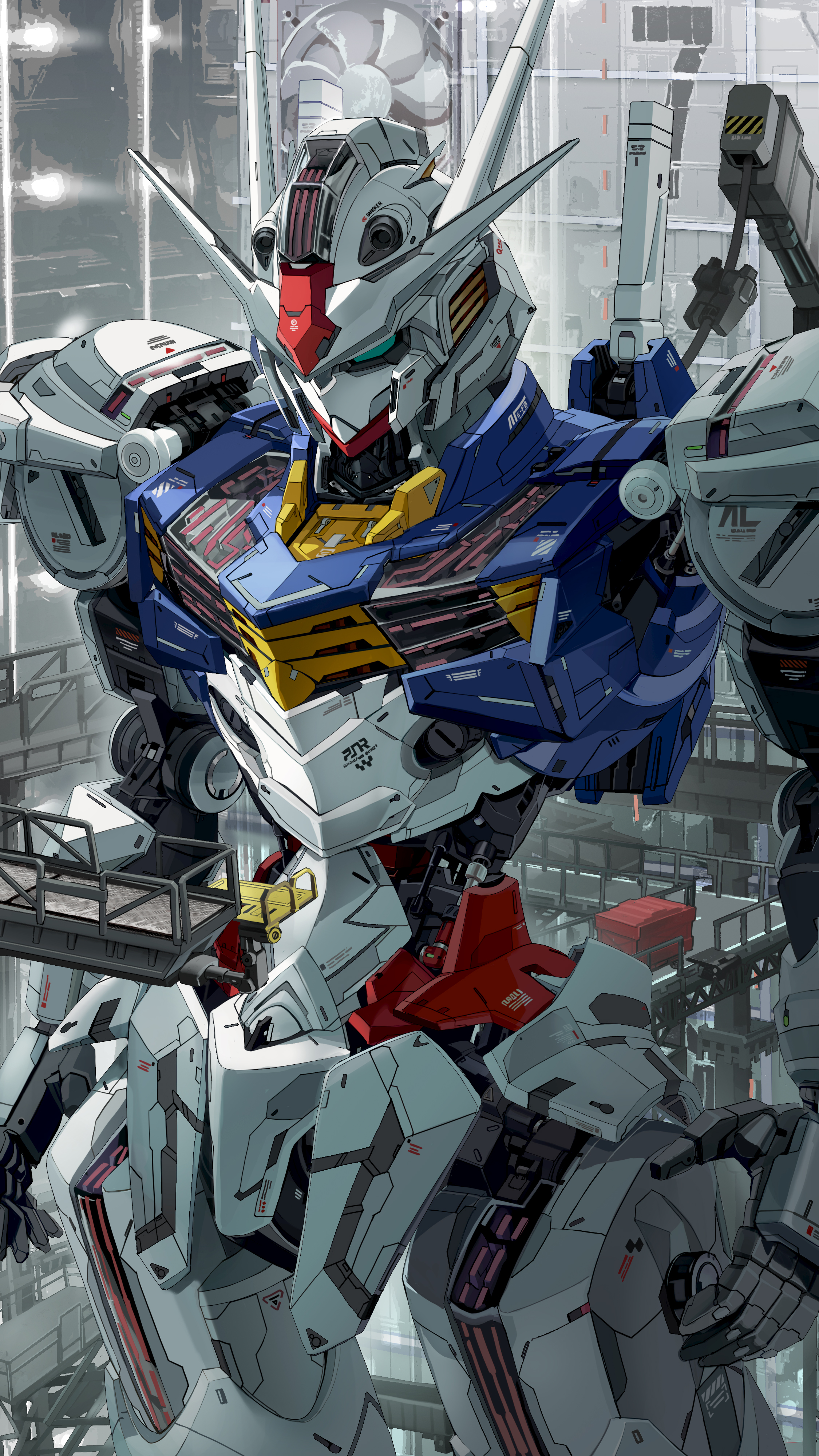 Mobile Suit Gundam THE WiTCH FROM MERCURY Anime Gundam Aerial Gundam Artwork Vertical Mechs 2250x4000