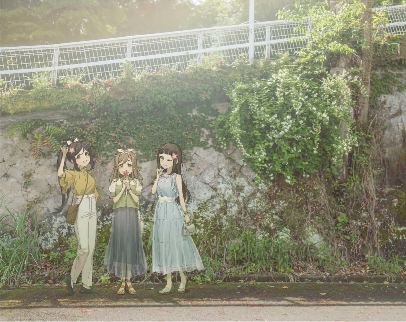 Love Live Sunshine Anime Girls Takami Chika Kurosawa Dia Matsuura Kanan Kunikida Hanamaru Anime 1374x1092