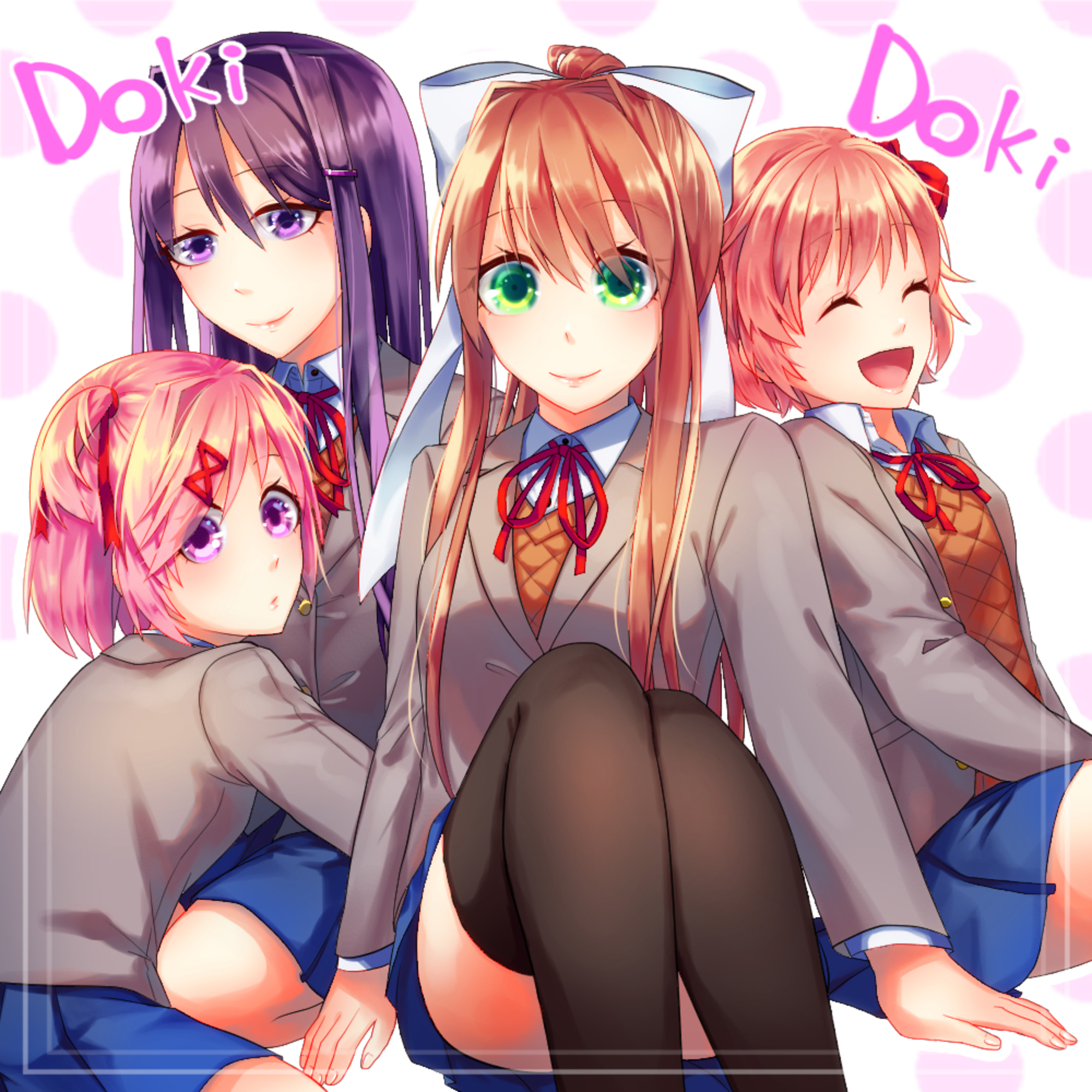 Anime Anime Girls Doki Doki Literature Club Monika Doki Doki Literature Club Yuri Doki Doki Literatu 2000x2000