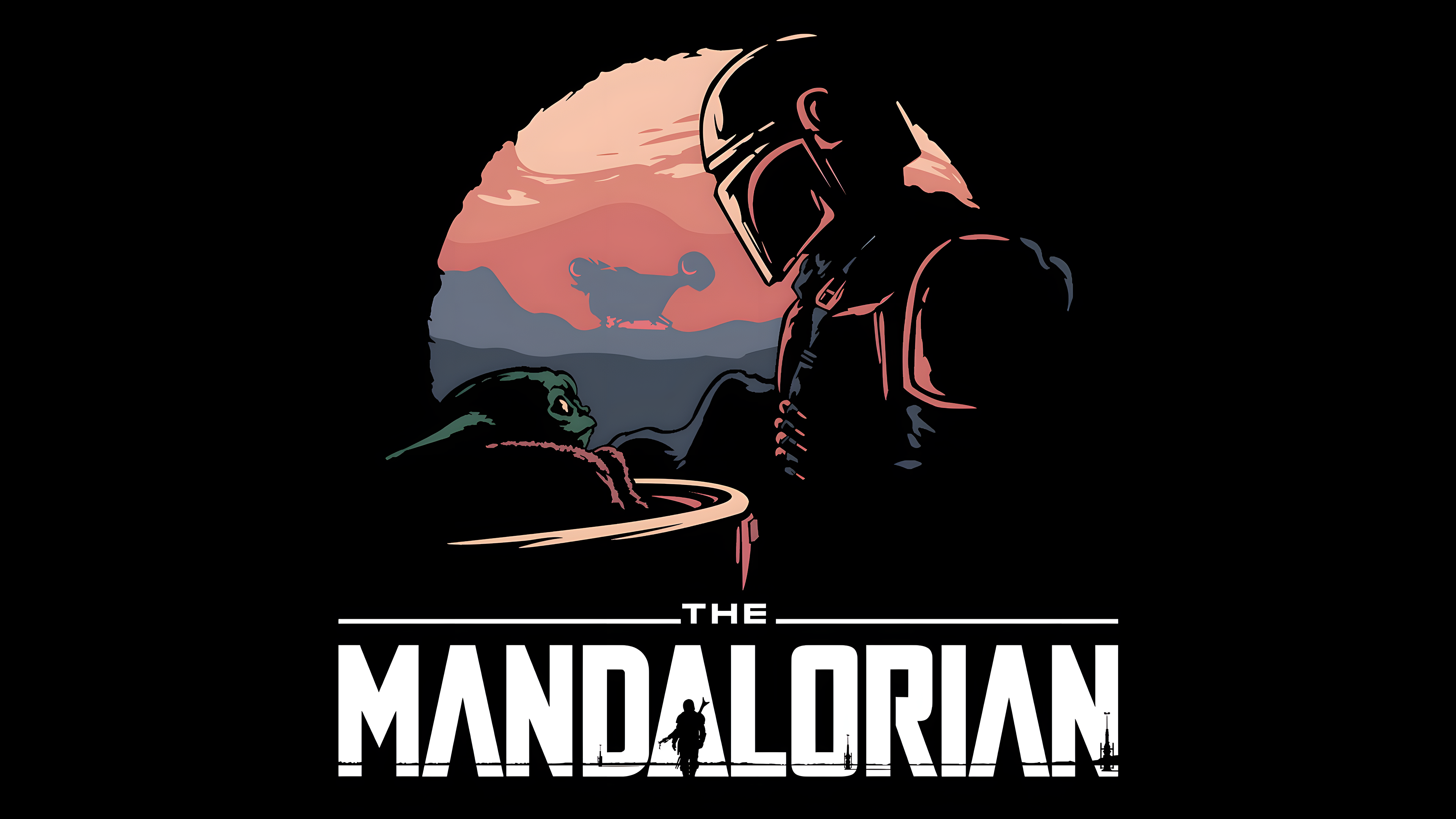 Star Wars The Mandalorian The Mandalorian Character Grogu TV Series Simple Background Minimalism Hel 3840x2160