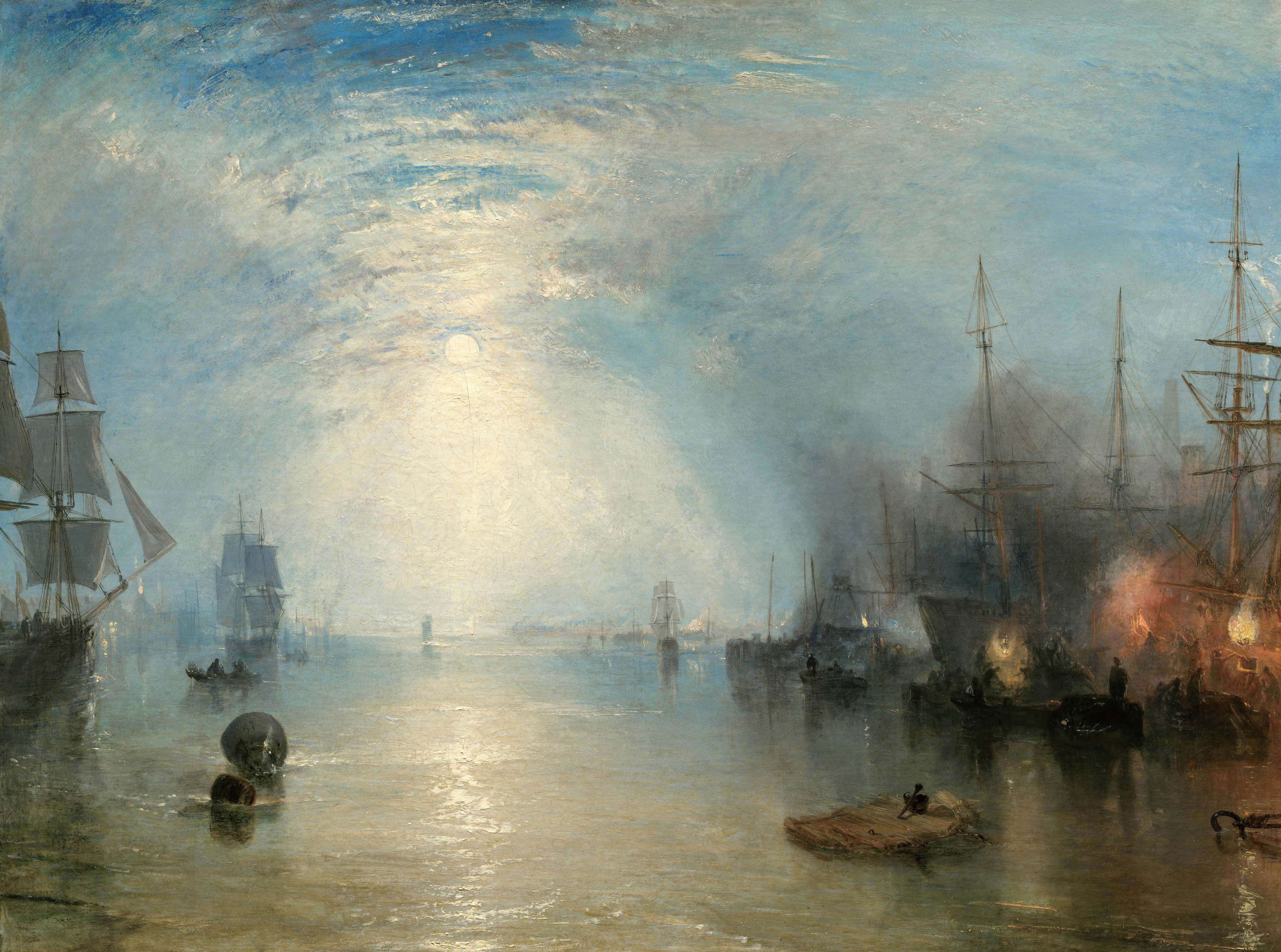Oil On Canvas Oil Painting J M W Turner Water Artwork Classical Art Sky Clouds Boat Ship 5111x3798