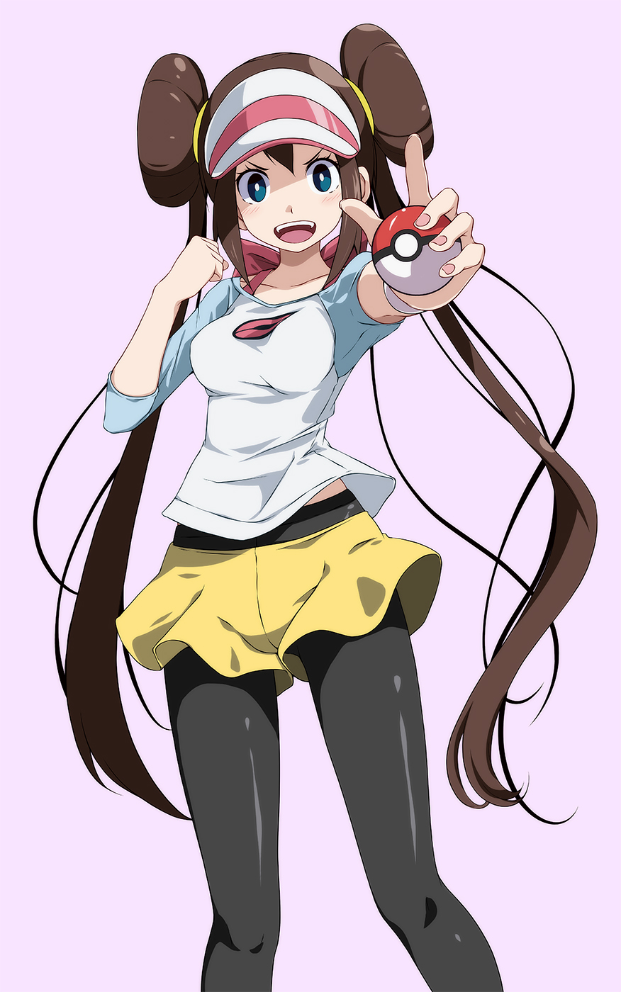 Anime Anime Girls Pokemon Rosa Pokemon Long Hair Twintails Brunette Solo Artwork Digital Art Fan Art 876x1400