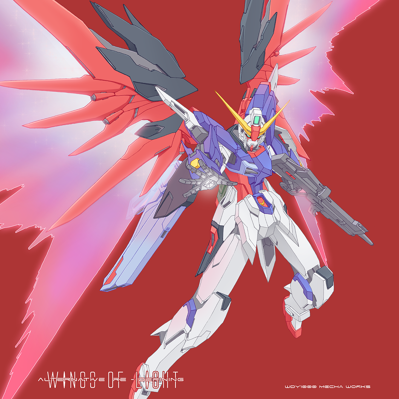 Super Robot Taisen Destiny Gundam Gundam Mobile Suit Gundam SEED Destiny Anime Mechs Artwork Digital 1335x1335