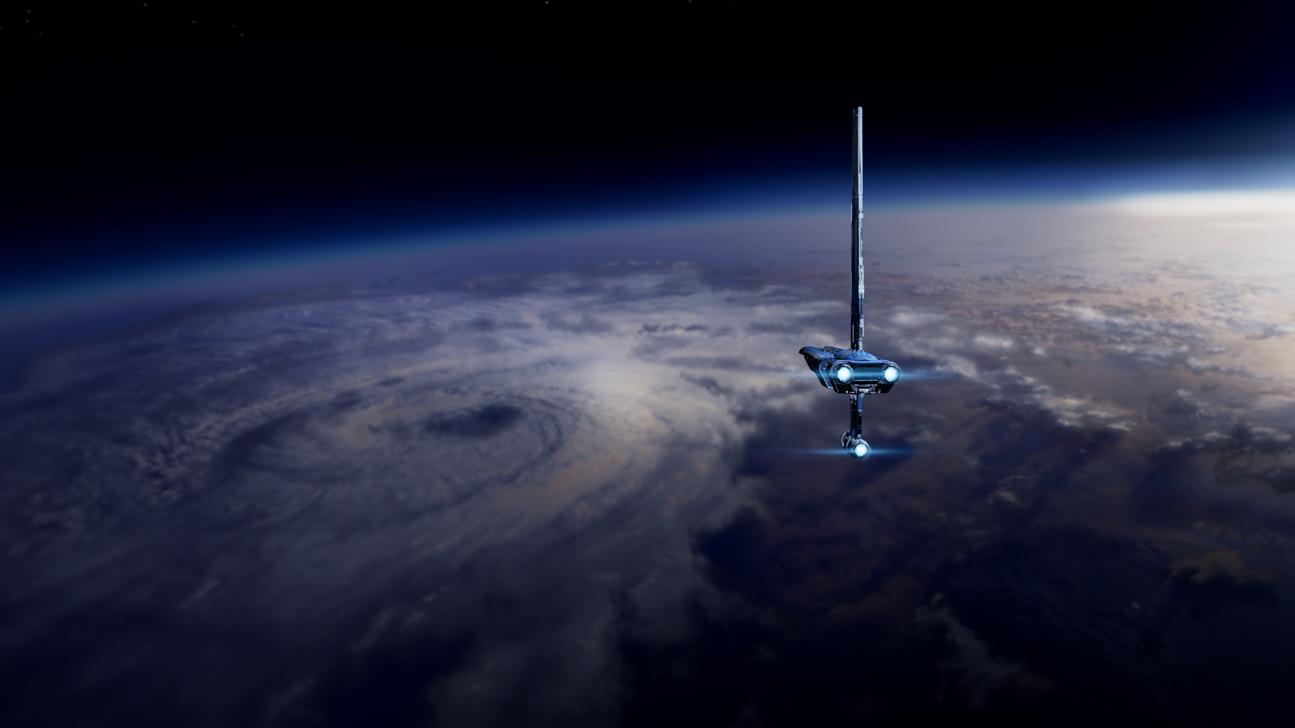 Screen Shot Jedi Fallen Order Stinger Mantis Planet Clouds Space Travel Video Games 2560x1440