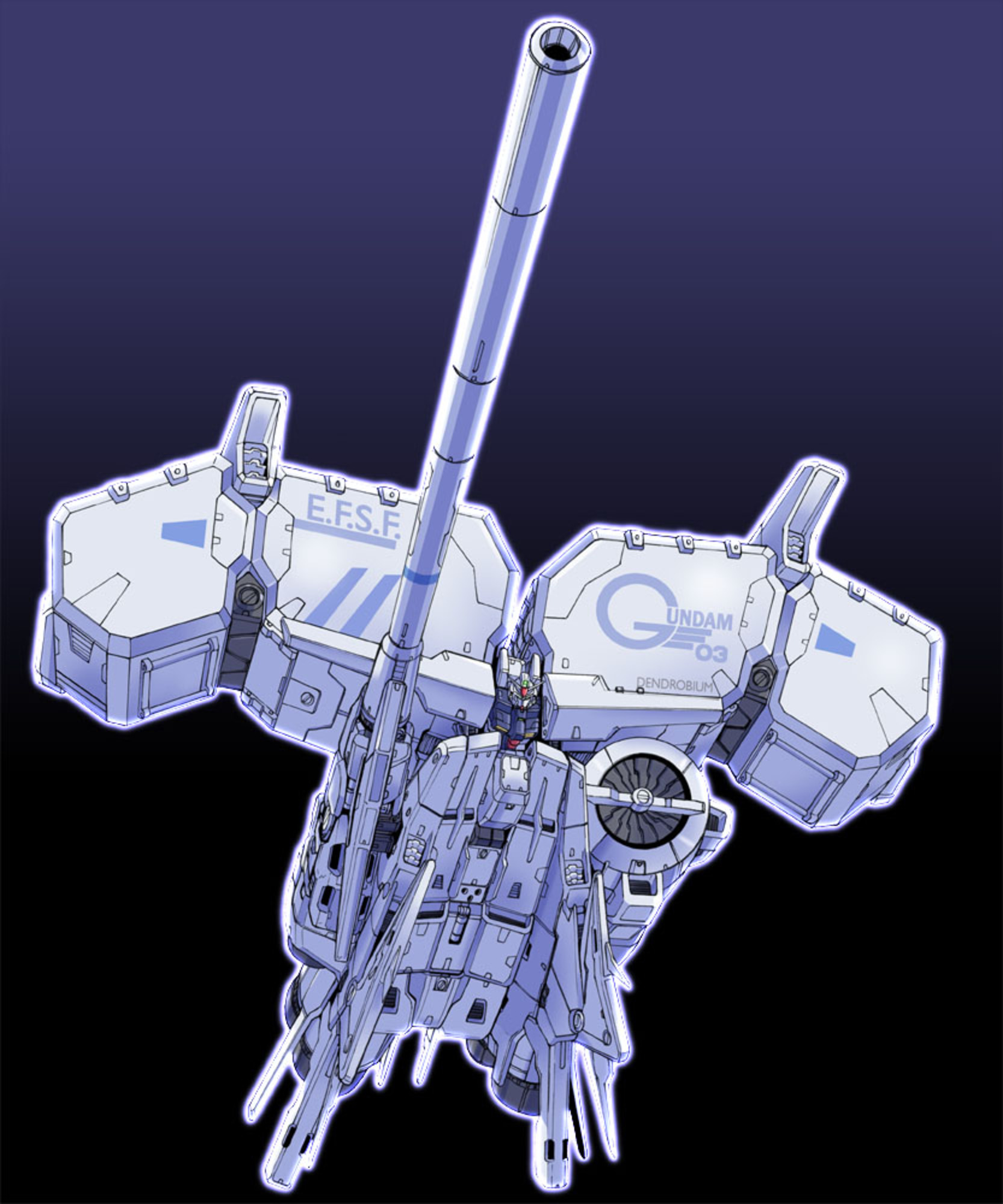 GP03 Gundam Dendrobium Mobile Suit Gundam 0083 Stardust Memory Gundam Anime Mechs Super Robot Taisen 1666x2000