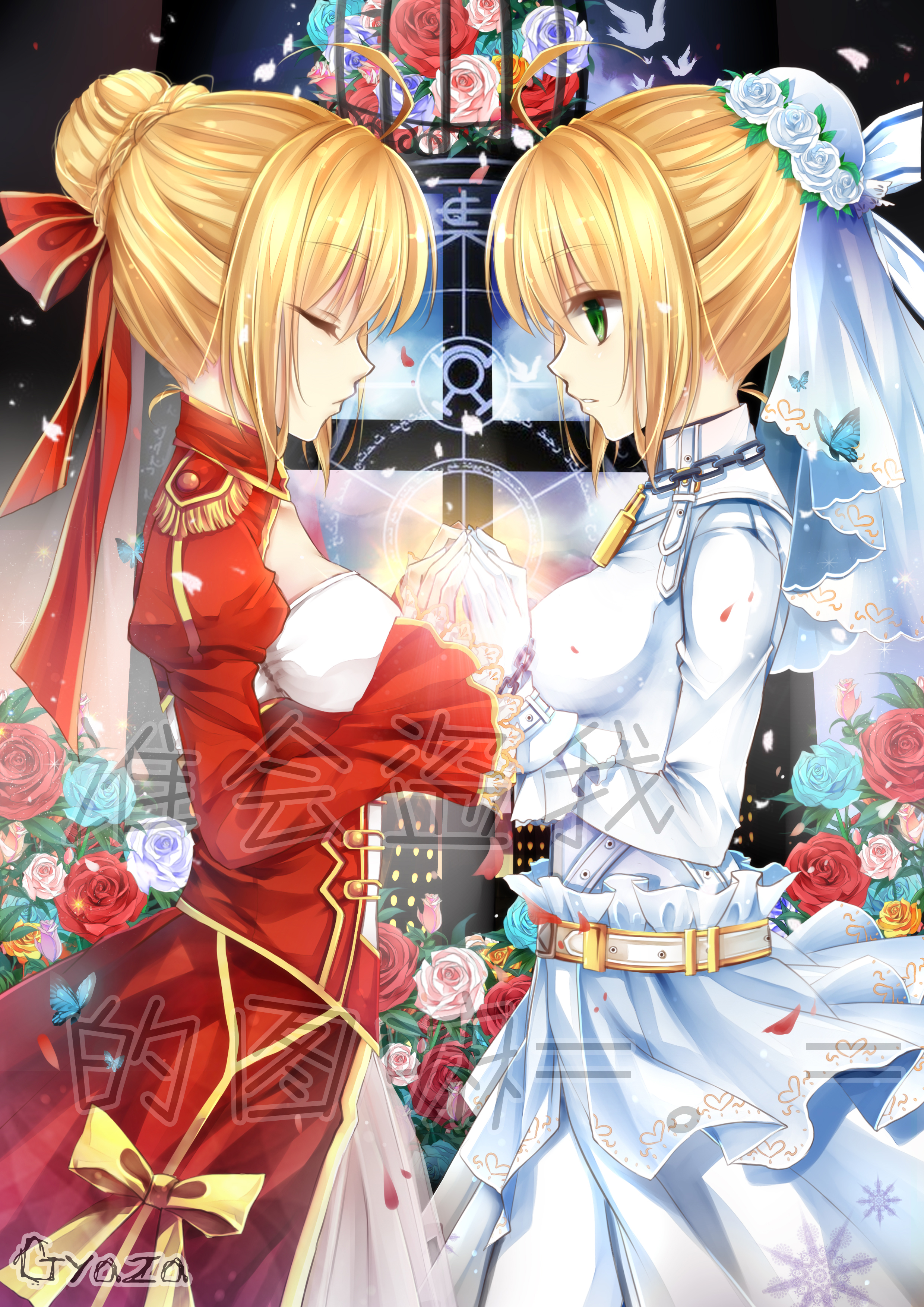 Anime Anime Girls Fate Series Fate Extra Fate Extra CCC Fate Grand Order Nero Claudius Saber Bride L 2480x3507