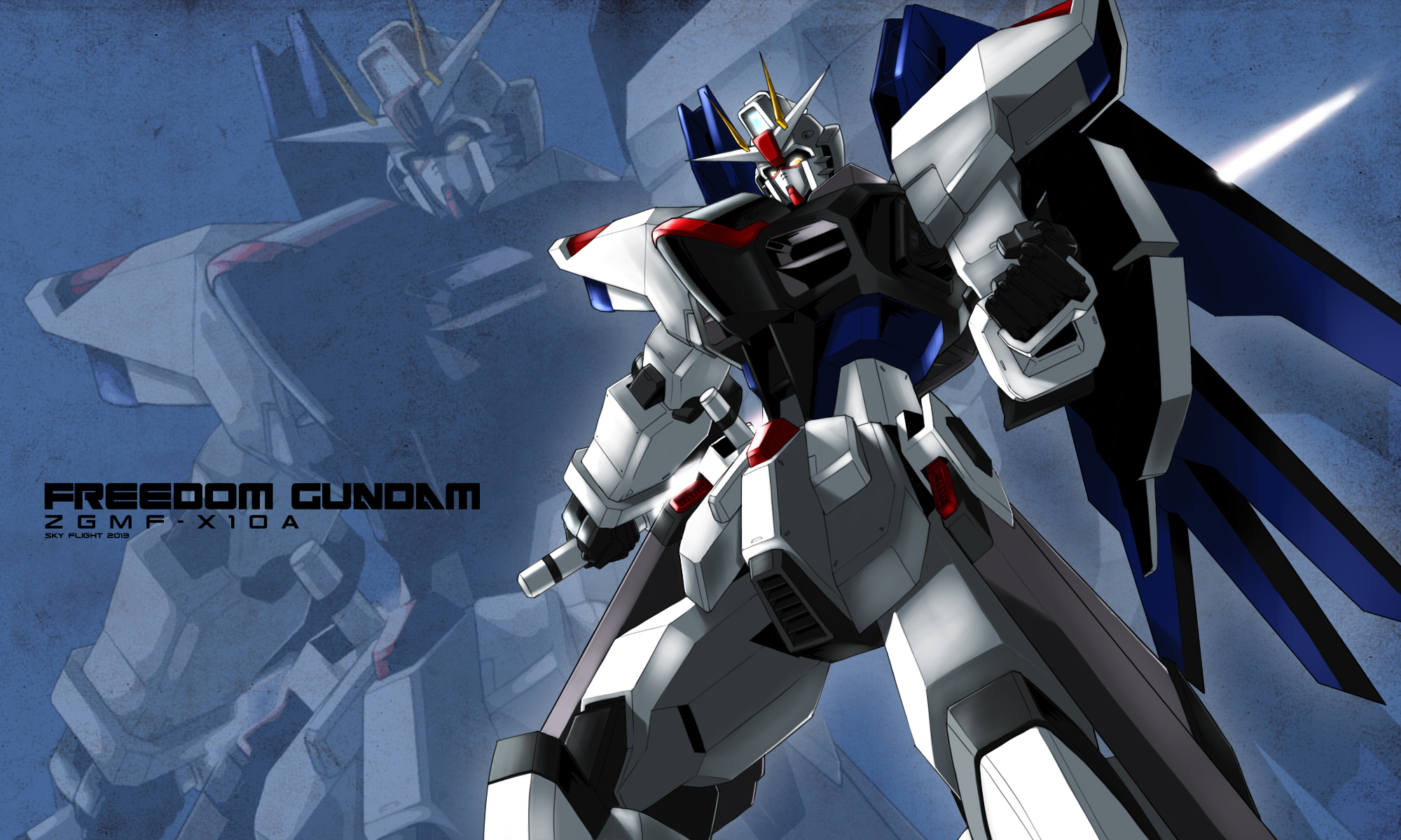 Anime Mechs Super Robot Taisen Gundam Mobile Suit Gundam SEED Freedom Gundam Artwork Digital Art Fan 2000x1200
