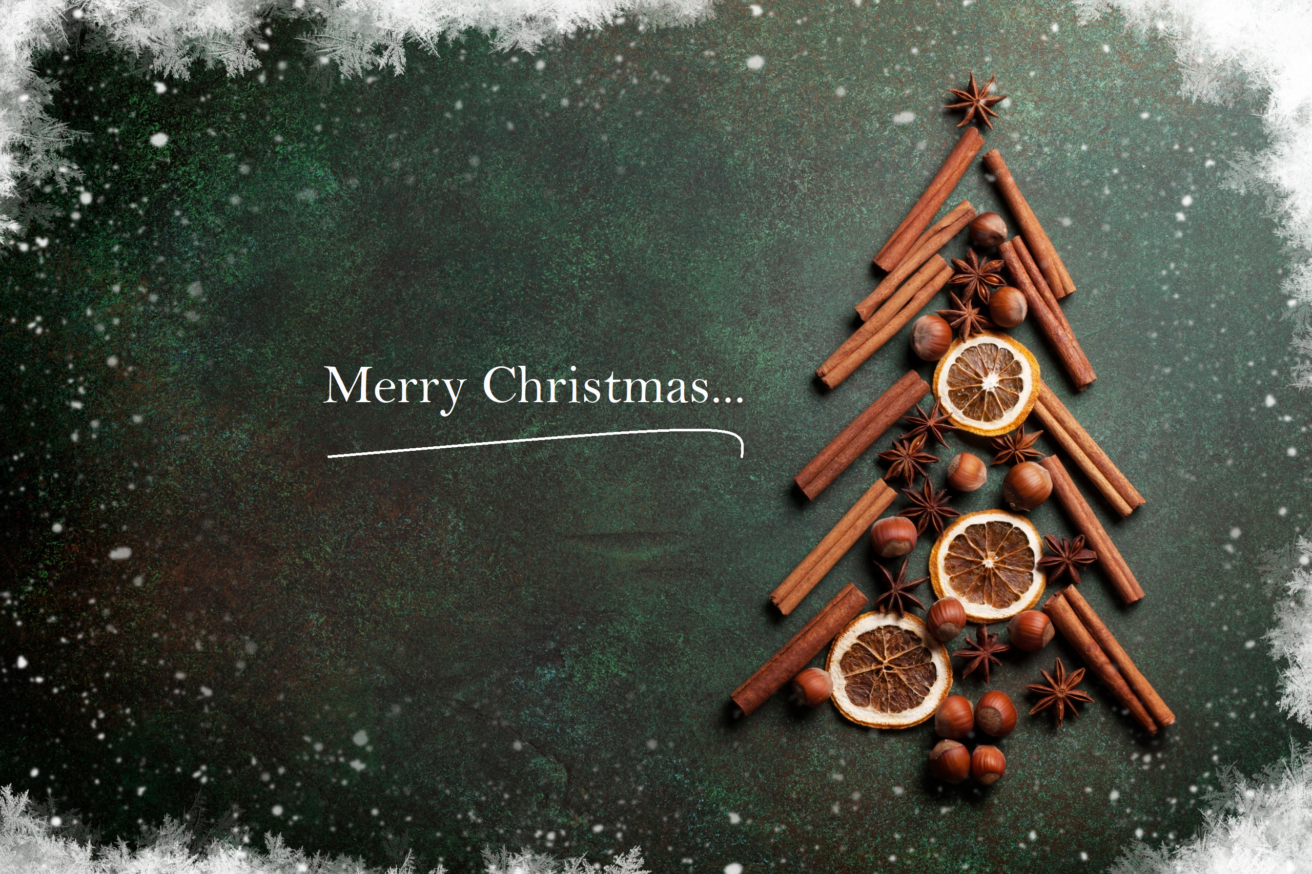 Merry Christmas Christmas Tree Cinnamon 2560x1706
