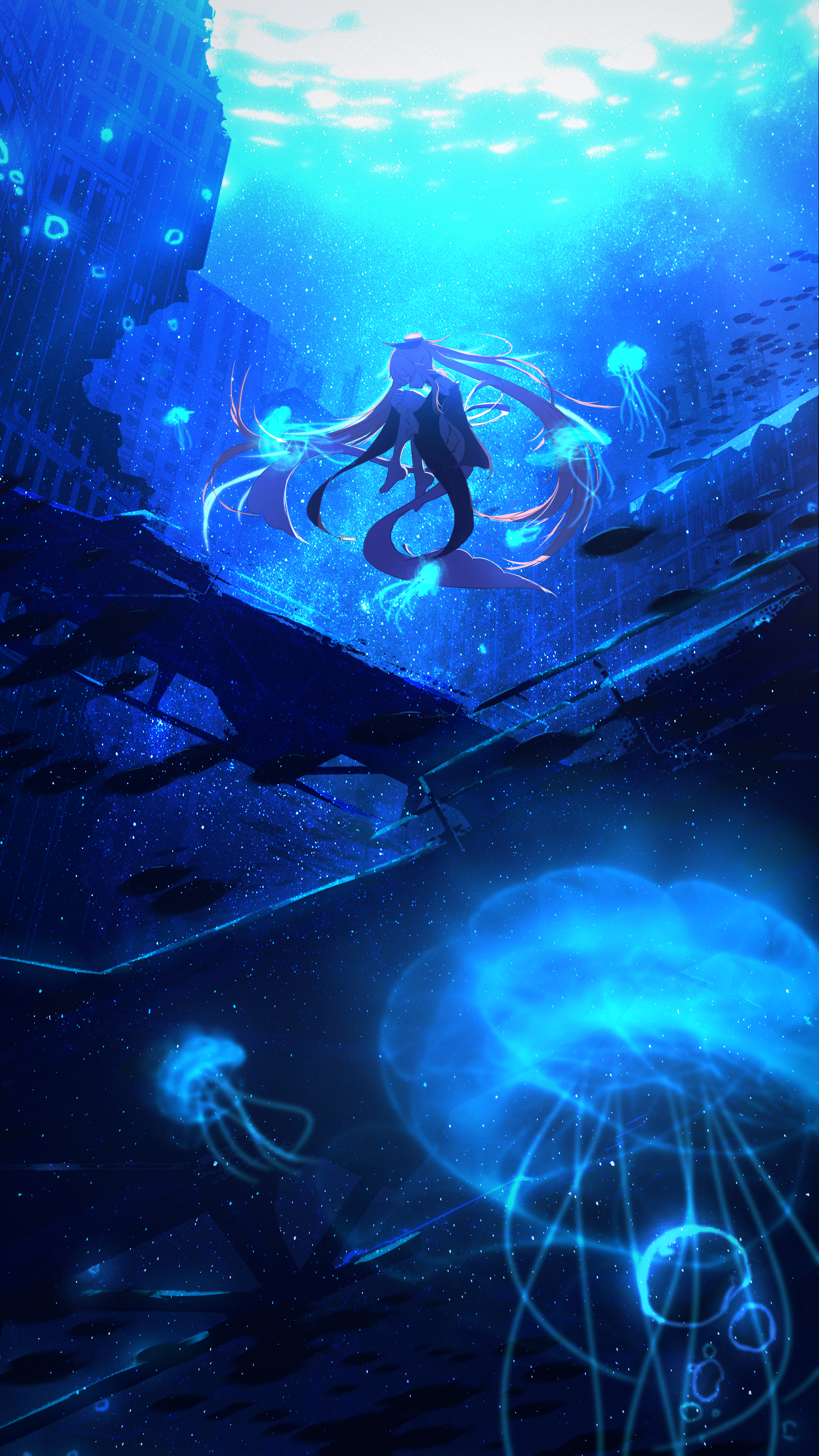 Sangonomiya Kokomi Genshin Impact Anime Girls Anime Long Hair Genshin Impact Portrait Display Jellyf 2160x3840