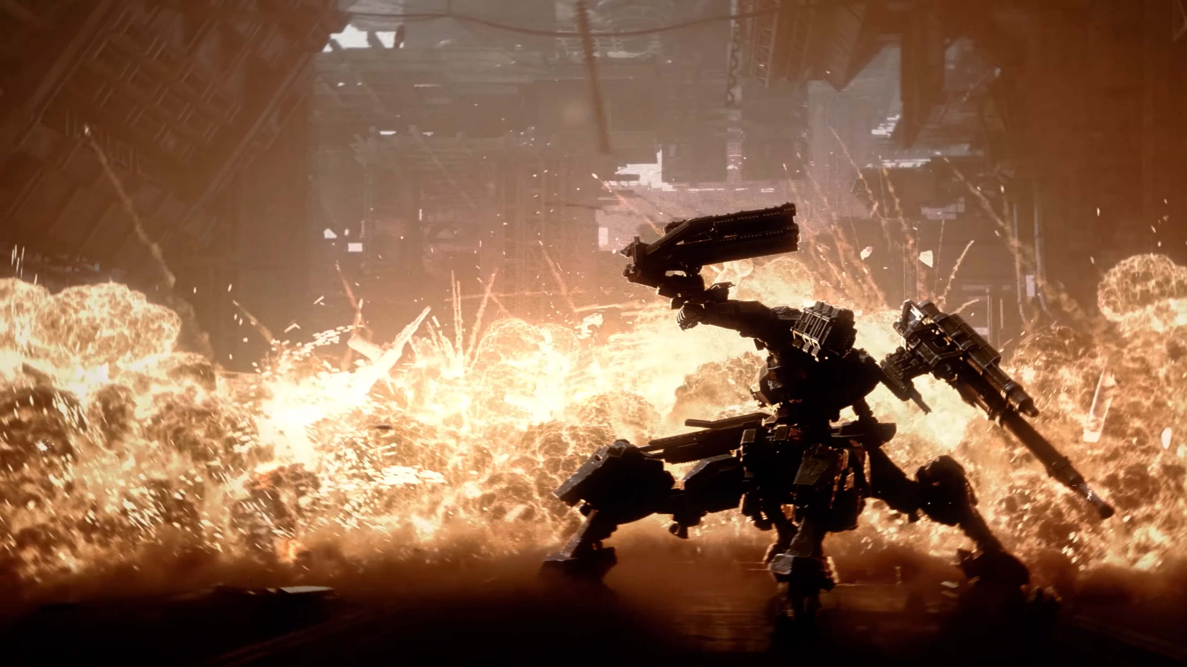 Armored Core Armored Core Vi Video Games Video Game Art Mechs Robot Fire 3840x2160