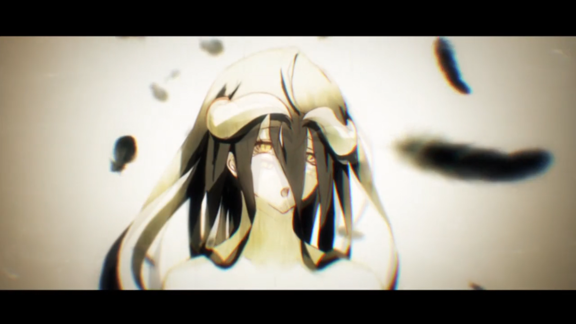 Overlord Albedo OverLord Anime Girls Horns Yellow Eyes Feathers ...