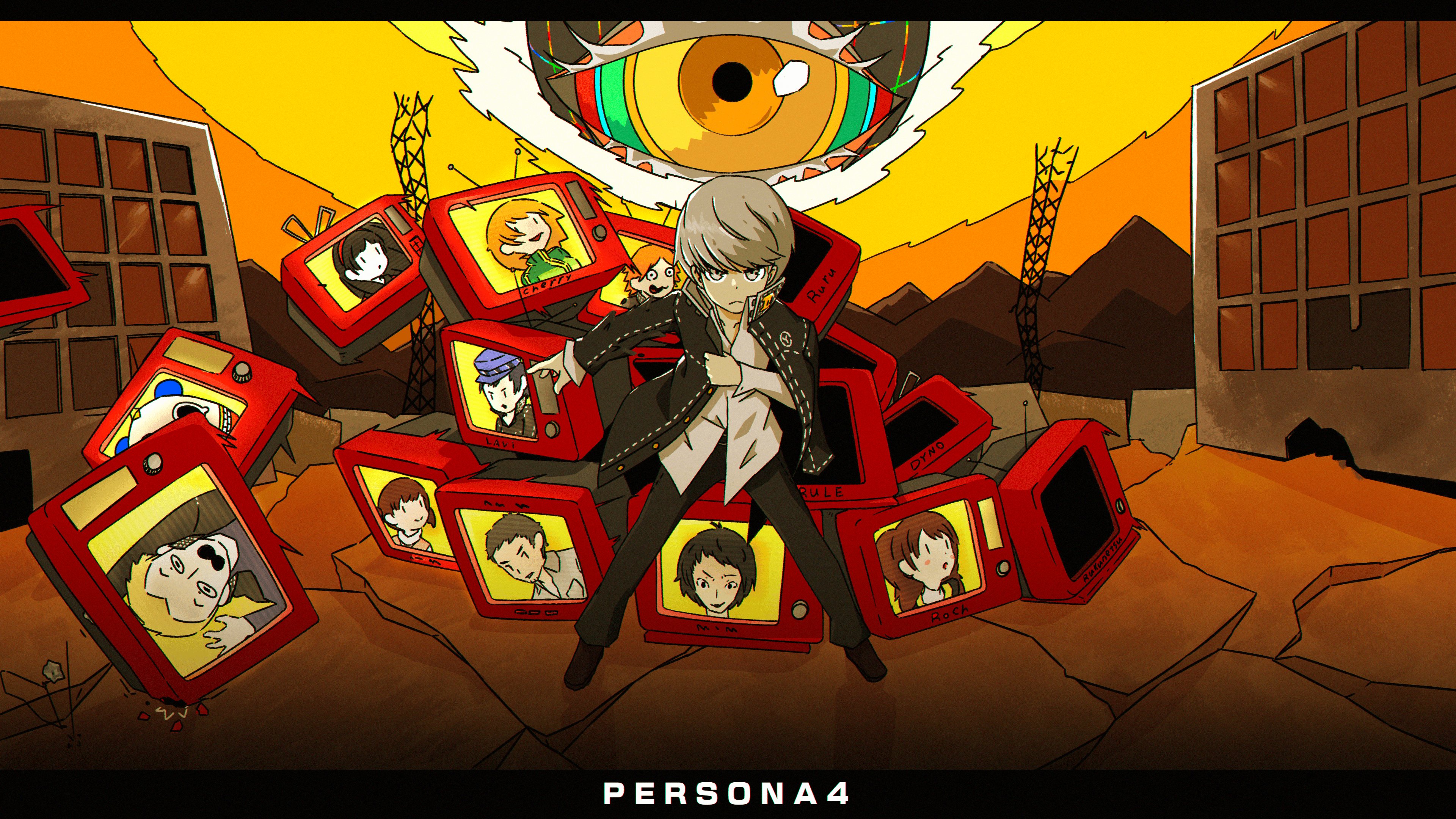Persona 4 Chie Satonaka Persona Series Video Game Characters Anime Girls Anime Boys TV Looking At Vi 3840x2160