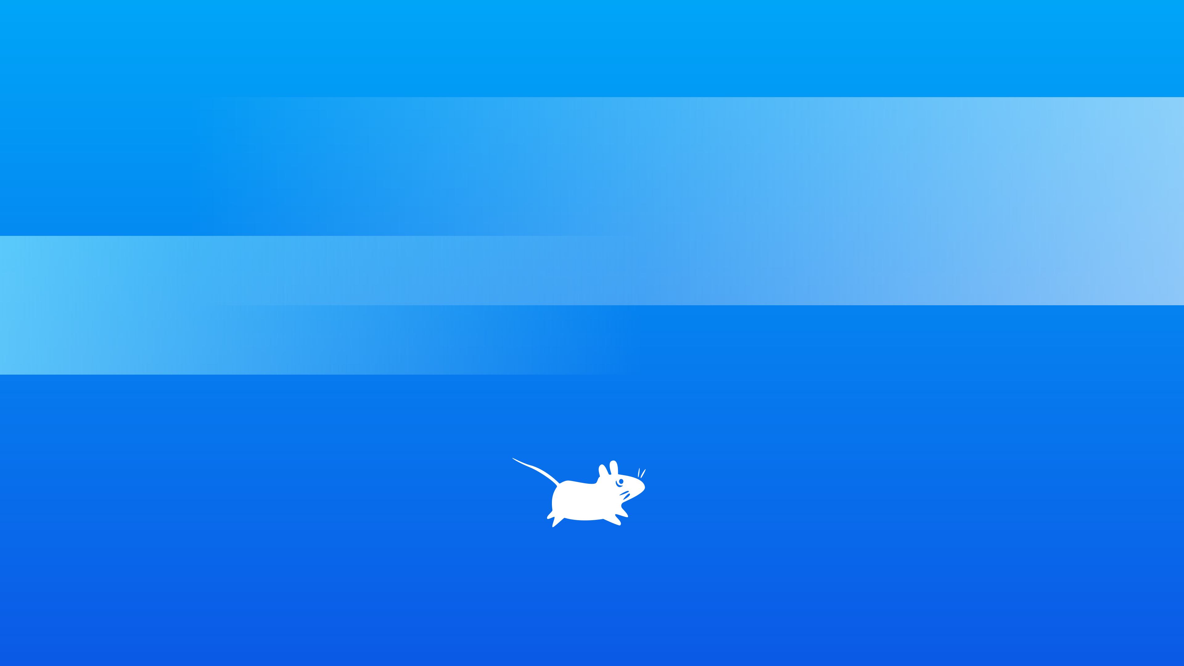 Xfce Blue Background Minimalism Linux Simple Background Mice Animals 3840x2160